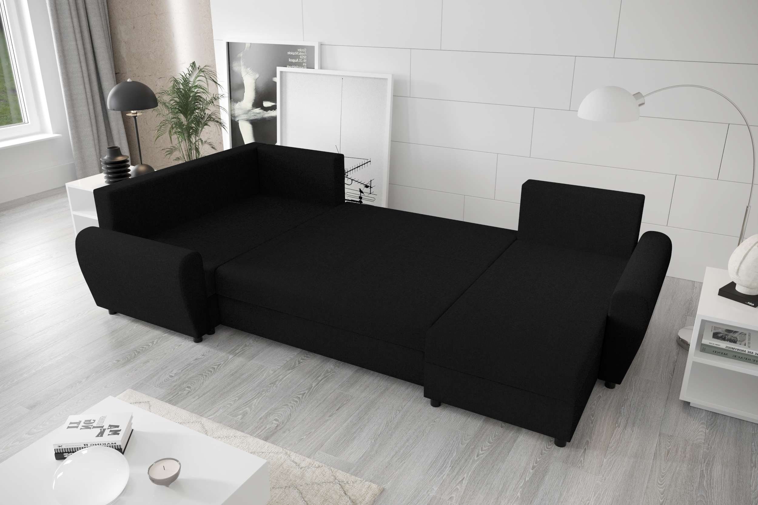 Stylefy Wohnlandschaft Sitzkomfort, mit mit Bettfunktion, Sofa, Bettkasten, U-Form, Haven, Modern Eckcouch, Design