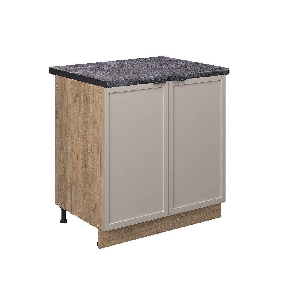 Vicco Spülenunterschrank Fame-Line, GrauBeige/Goldkraft Eiche, 80 günstig online kaufen