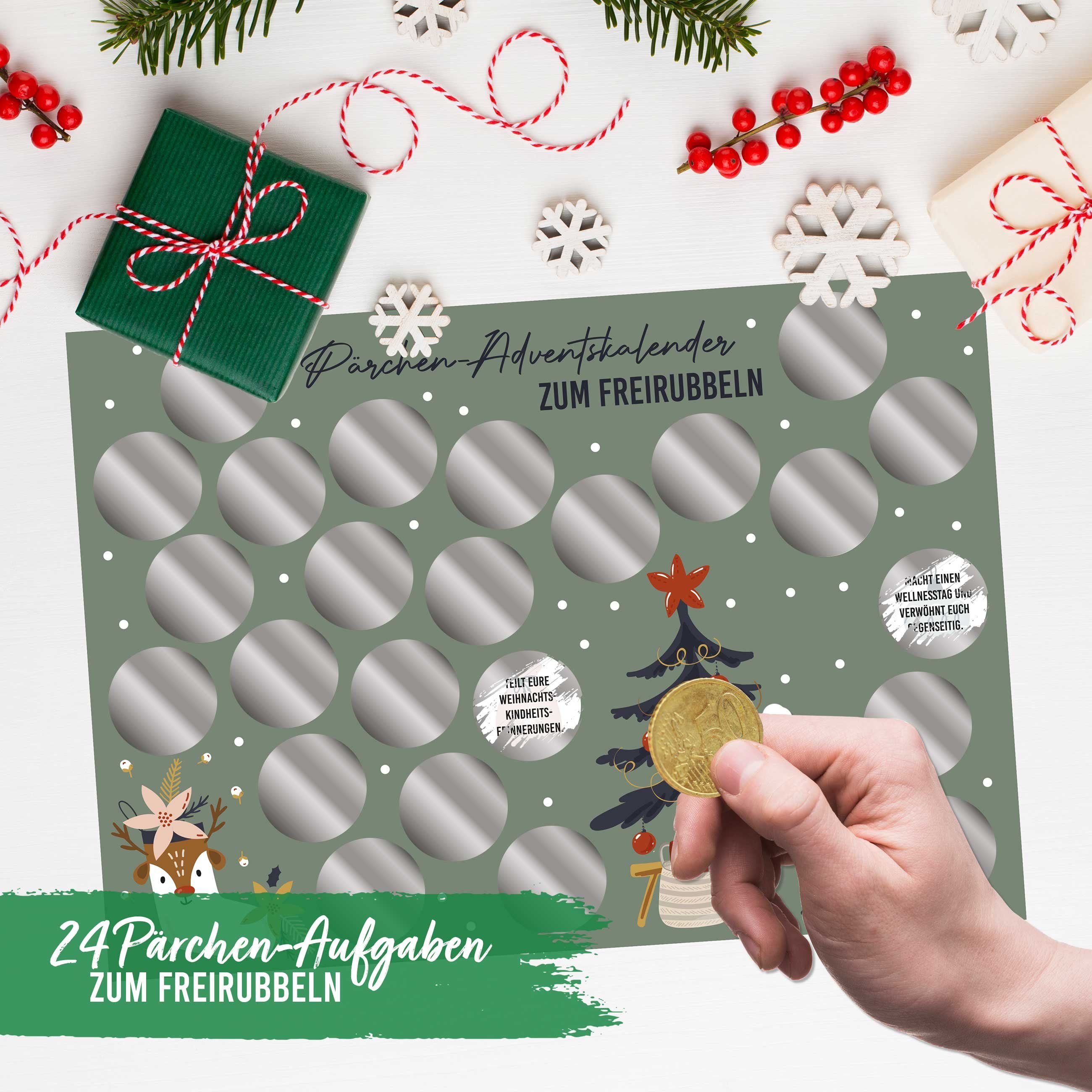 PAPIERDRACHEN Adventskalender Adventskalender zum Freirubbeln