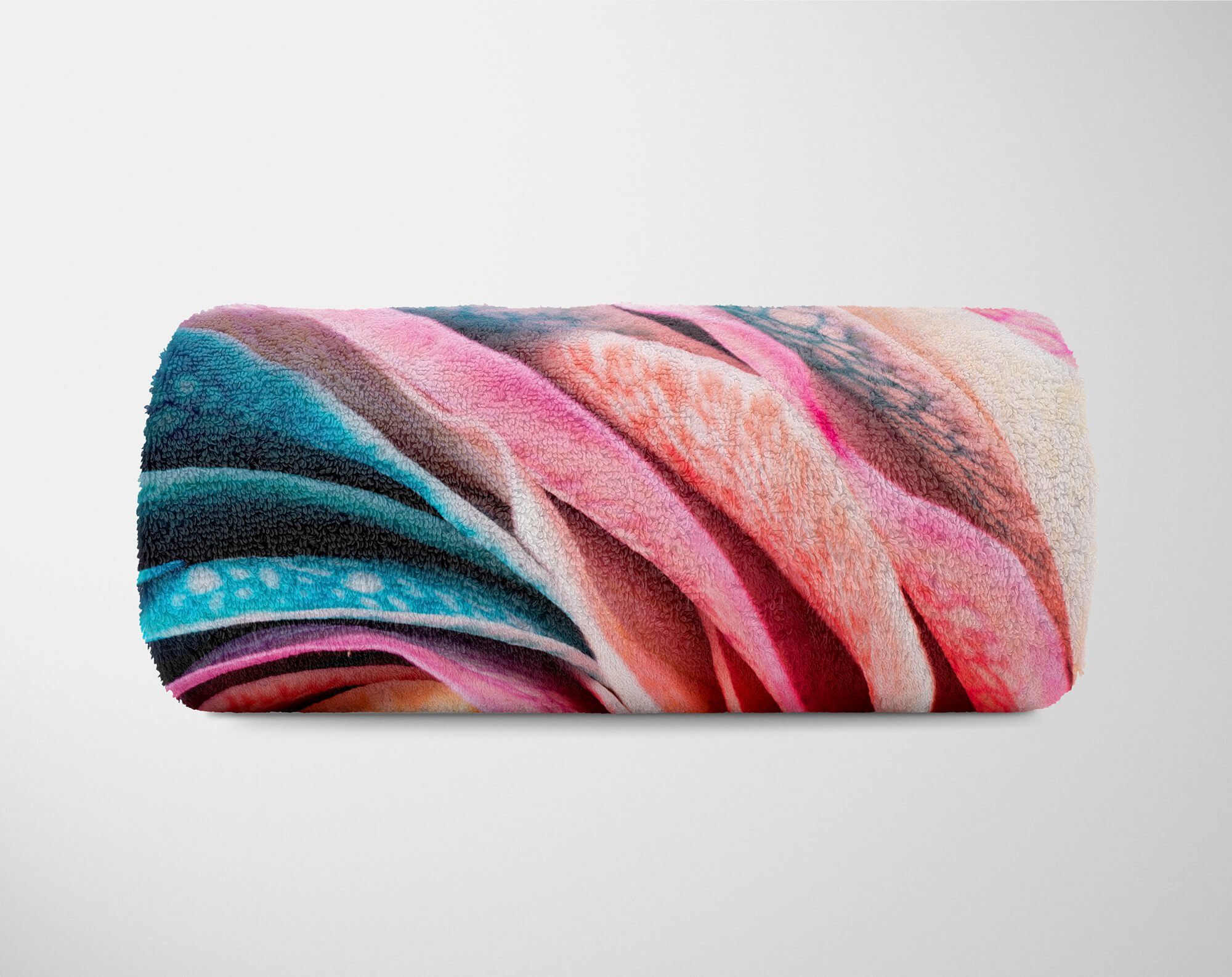 Bunte Handtücher Fotomotiv Saunatuch Kuscheldecke Handtuch Sinus (1-St), Strandhandtuch Blüte mit Handtuch Art Baumwolle-Polyester-Mix Farben,