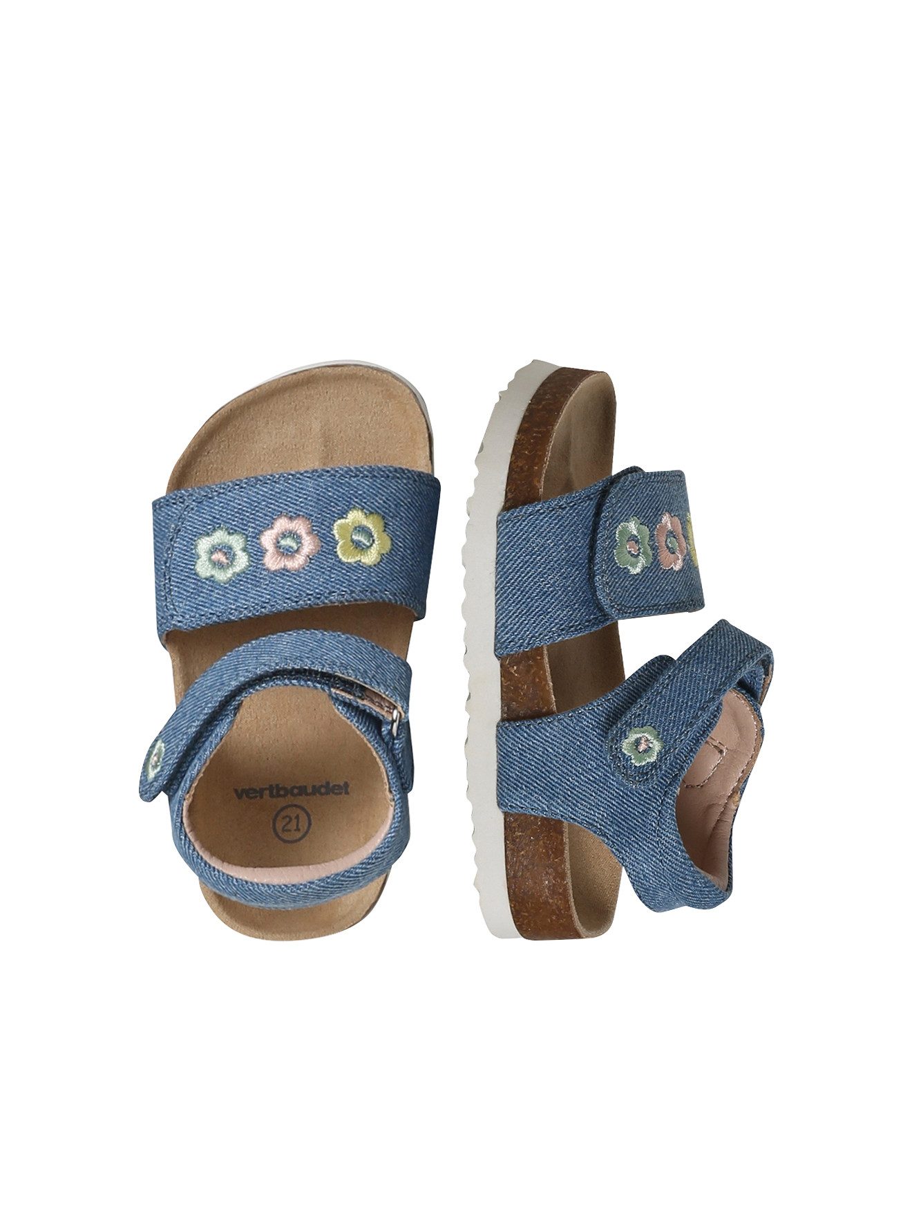 vertbaudet Stoff-Sandalen mit Klettverschluss Baby Sandale