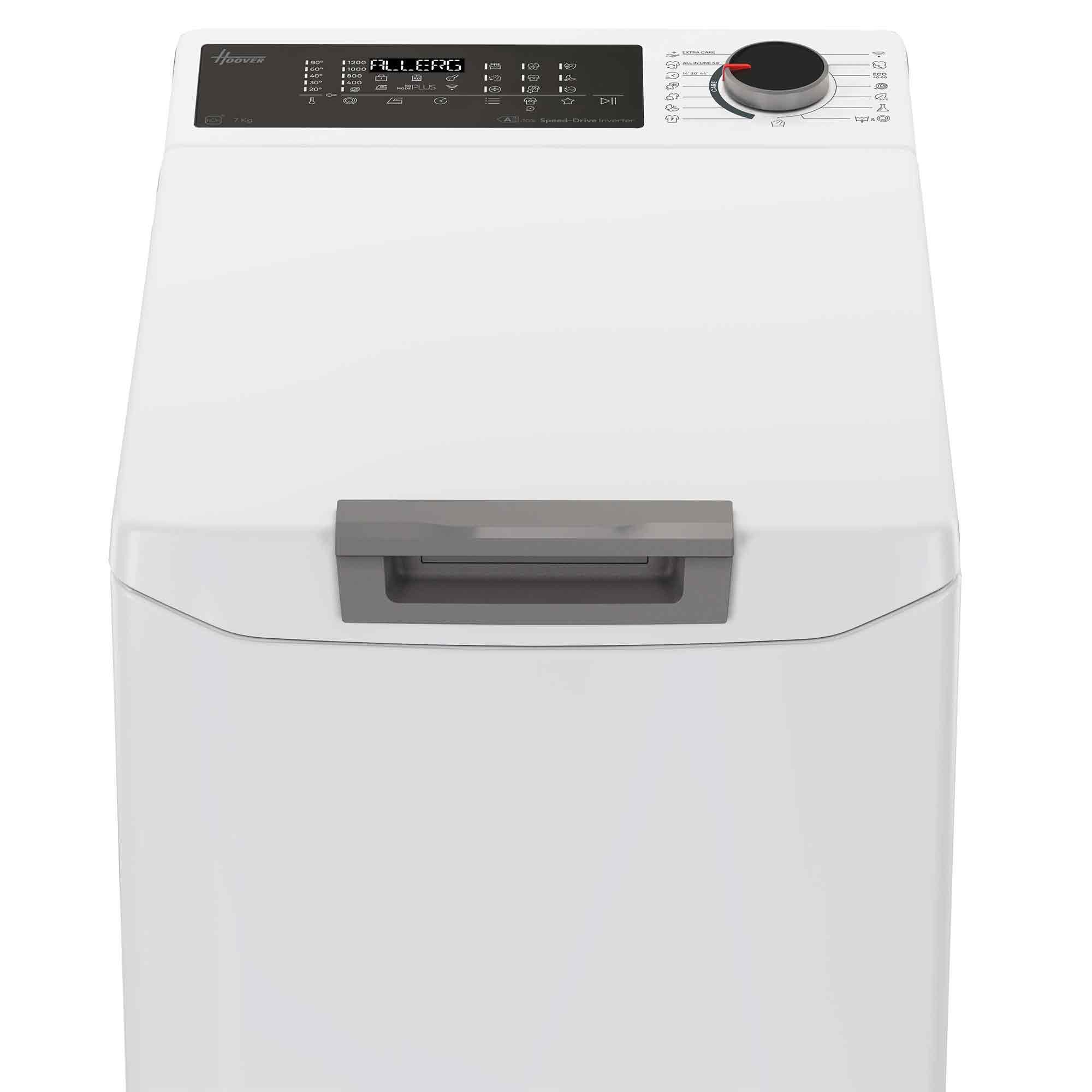 Hoover Waschmaschine Toplader THOSQ276TM6-S, 7 kg, 1200 U/min, Schnelles & Sicheres Beladen, Wi-Fi und Bluetooth, Dampf Funktion – Bild 3 von 4