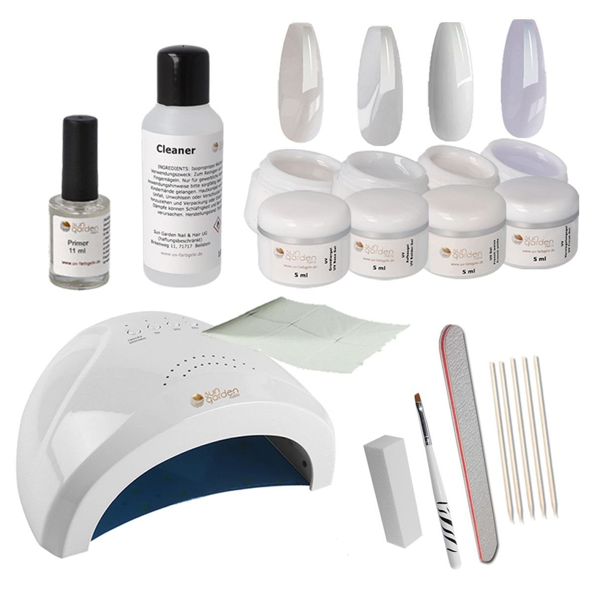 Sun Garden Nails Nagellack-Set Nagelstudio Starterset klein - UV Gel Set