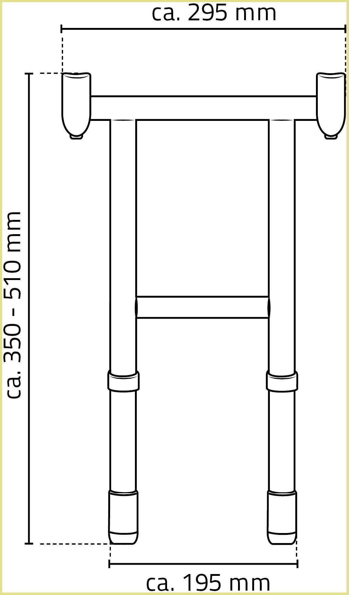 Duschklappsitz Ridder XL-Adapter für Pro, Stützfuß