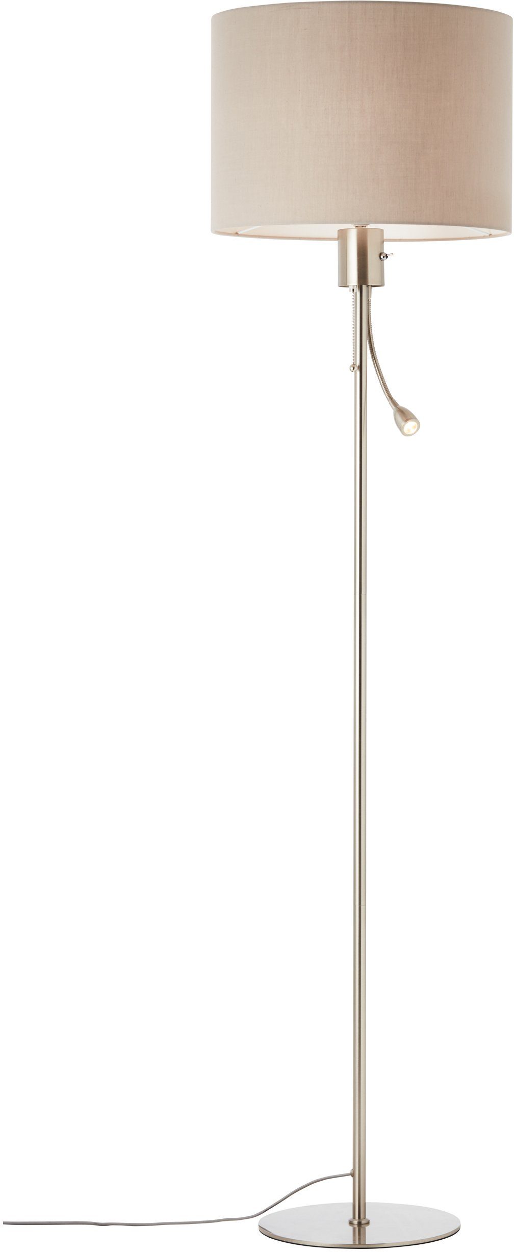 Lüttenhütt LED Stehlampe »Lüchte«, Stehleuchte mit Stoffschirm greige Ø 42 cm und flexiblem Lesearm, Leselicht und Hauptlicht getrennt schaltbar, Höhe 169 cm-kaufen