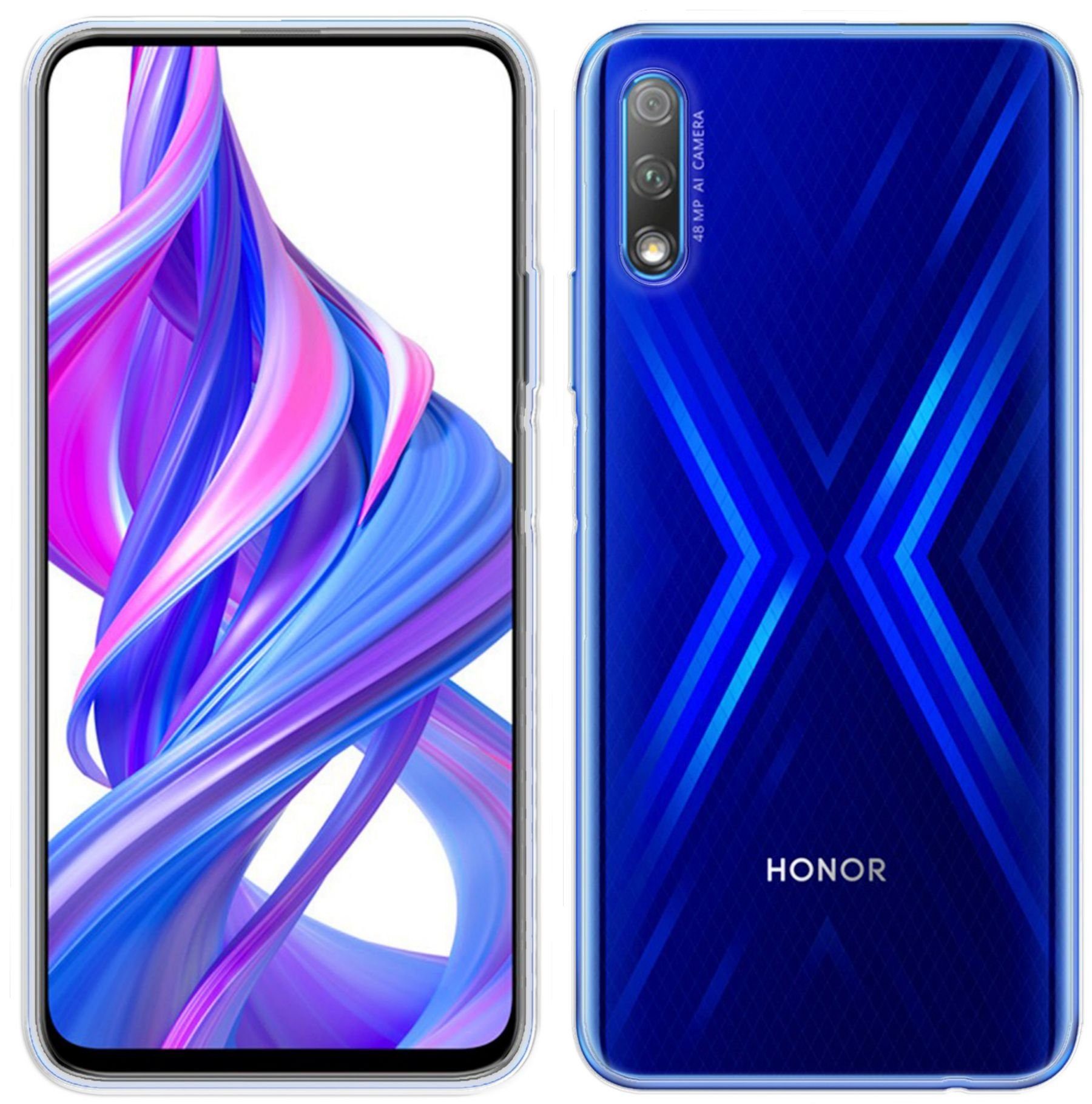 cofi1453 Handyhülle Silikon Hülle Basic für Honor 9X, Case Cover Schutzhülle Bumper