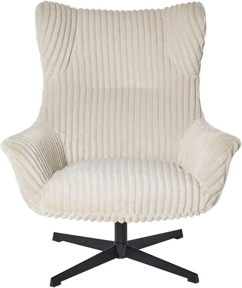Jahnke Sessel LOUNGE SNOOZE, Loungesessel, drehbar, dick gepolstert, Armlehnen, weicher Cordbezug