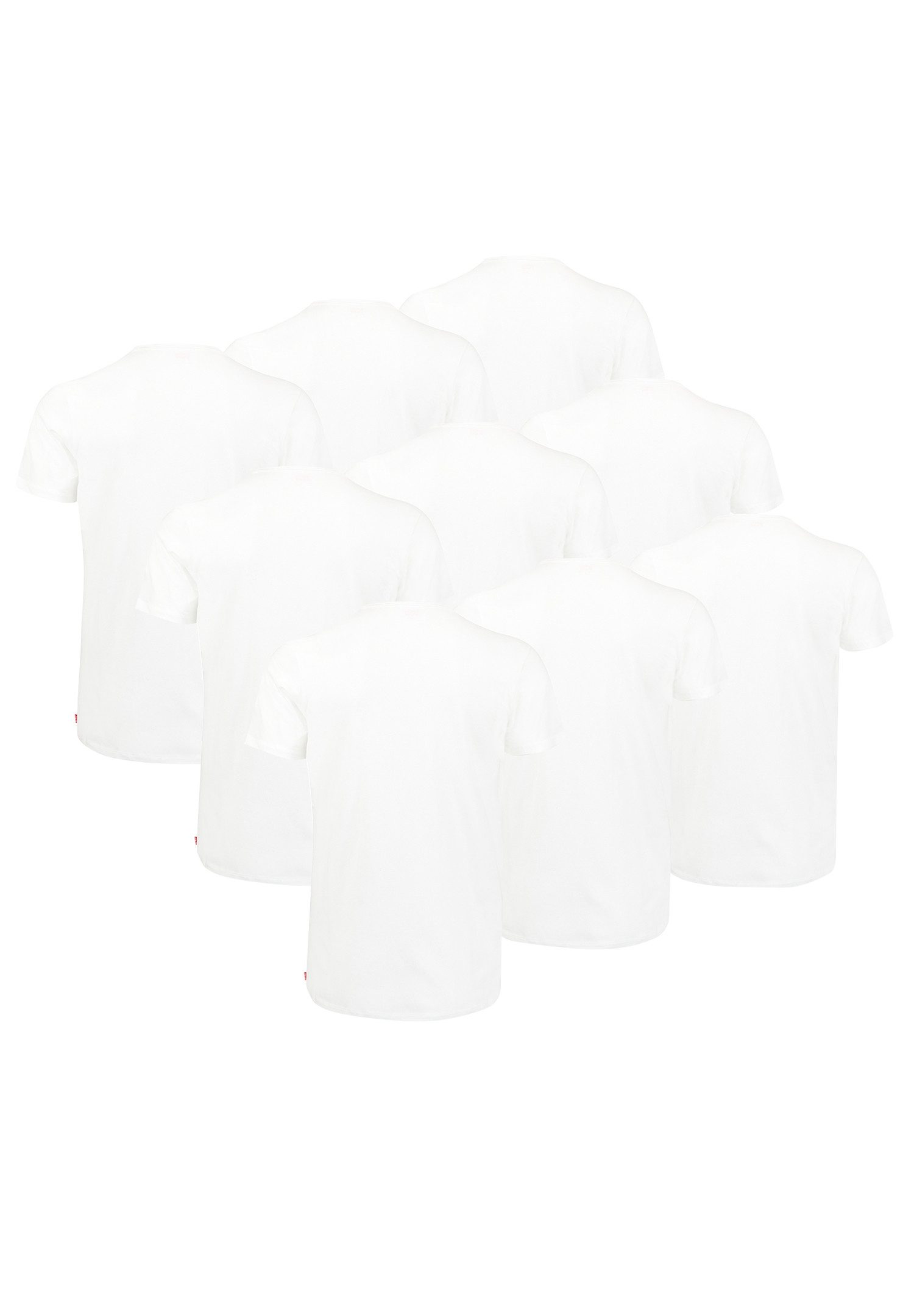 Levi's® Poloshirt LEVIS MEN V-NECK 3P ECOM (Packung, 9-tlg., 9er-Pack)