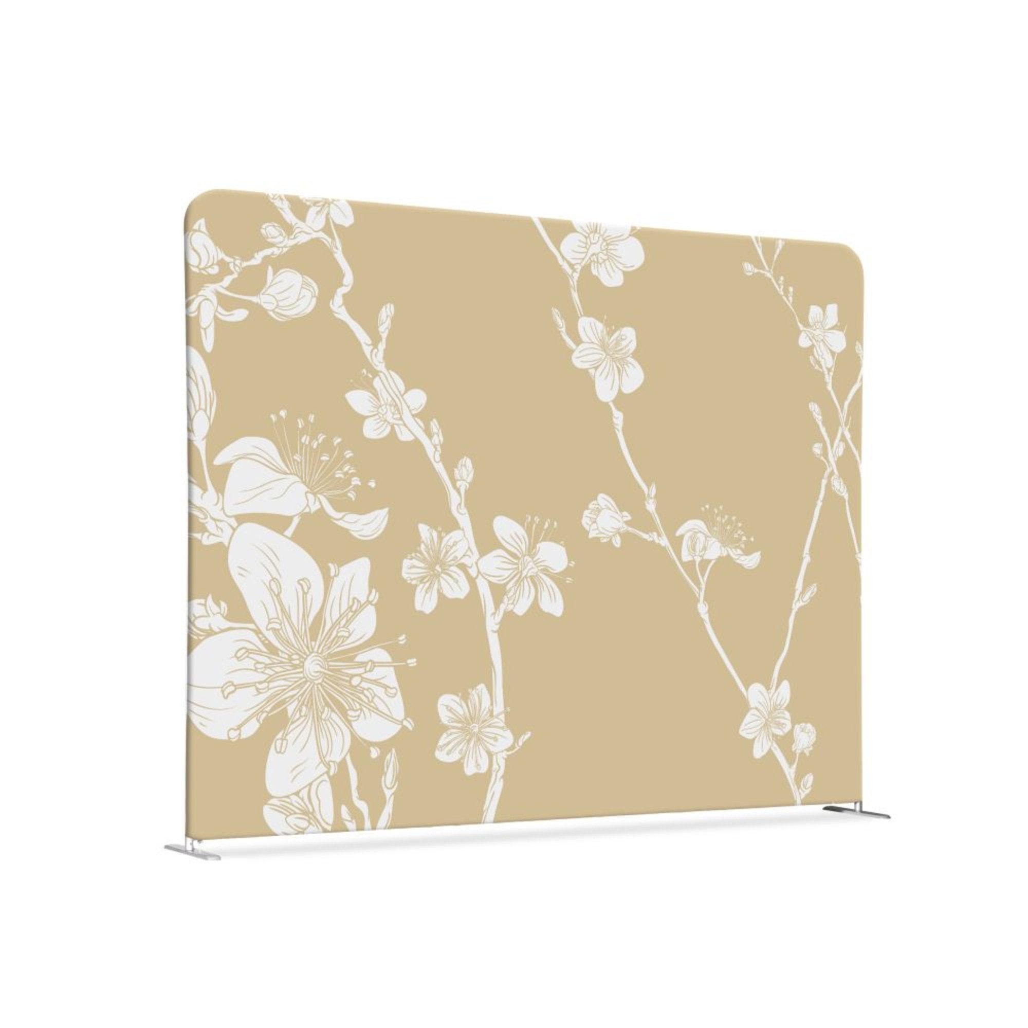 Showdown Displays Standtafel Raumteiler 150x150cm Kirschblüte beige