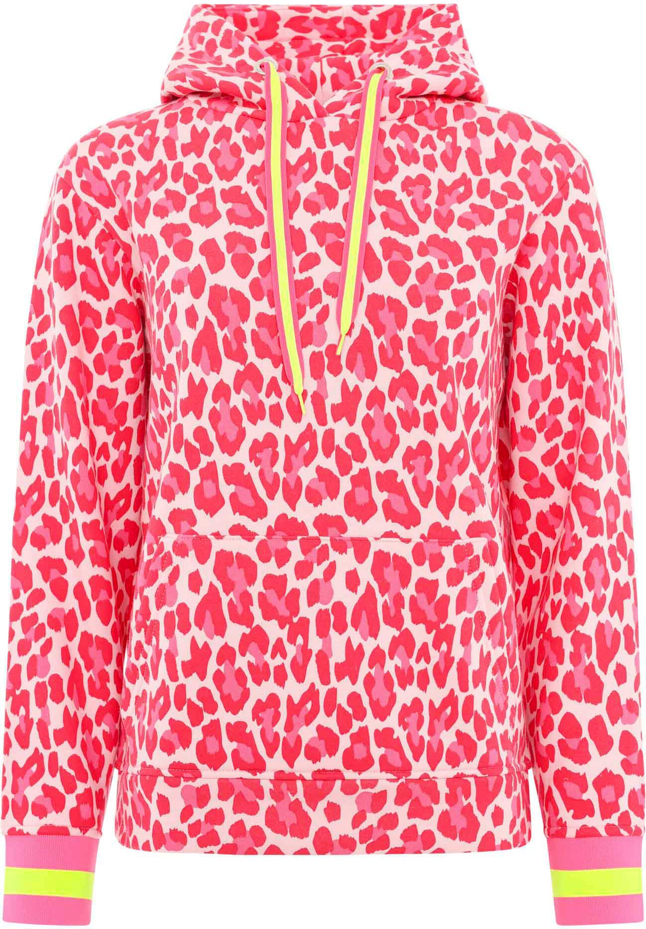Zwillingsherz Hoodie "Leo Allover Neon Kante" mit Animal-Design und kontras günstig online kaufen
