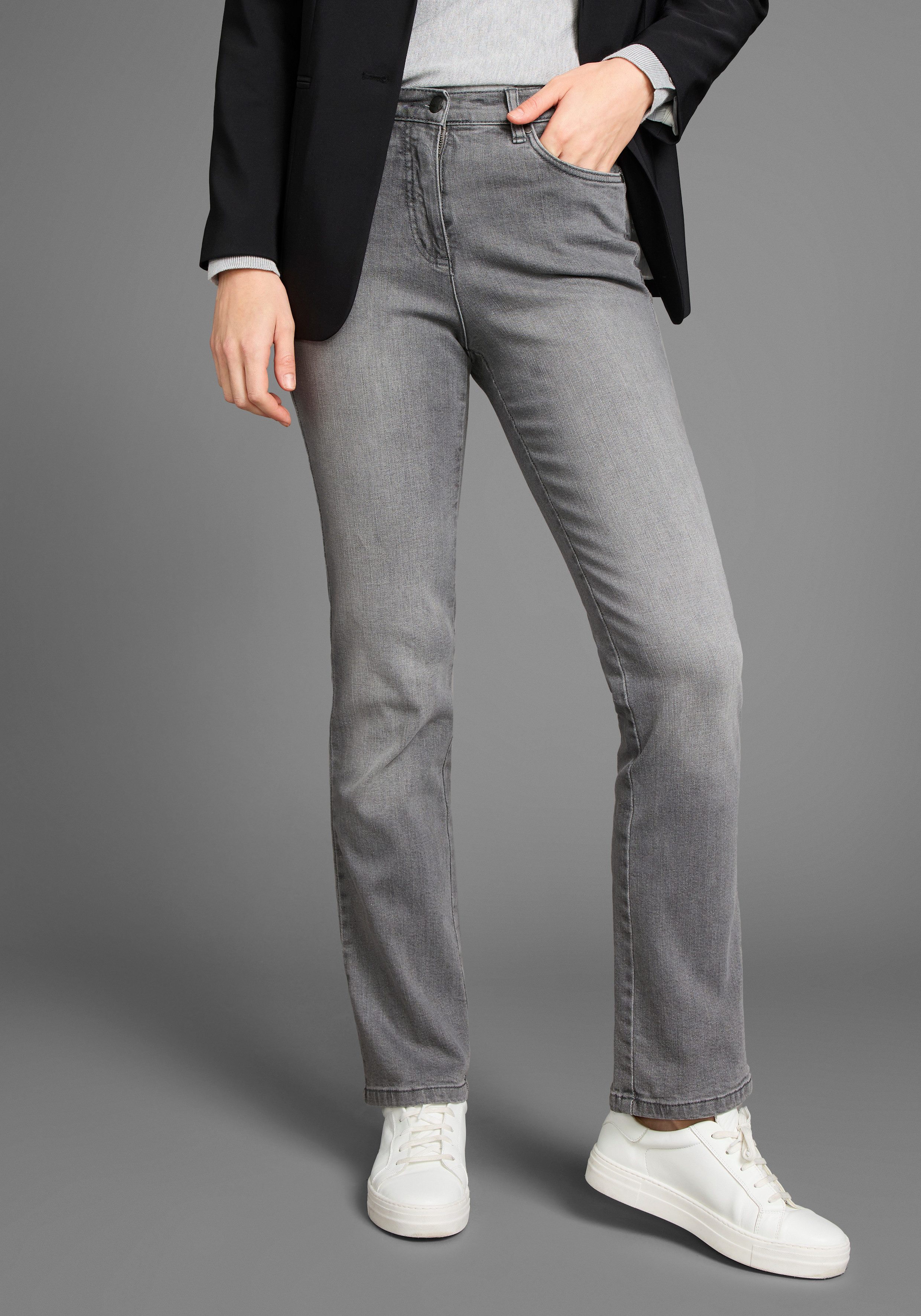 Arizona Gerade Jeans Annett bequeme Passform, 5-Pocket-Style, hohe Taille