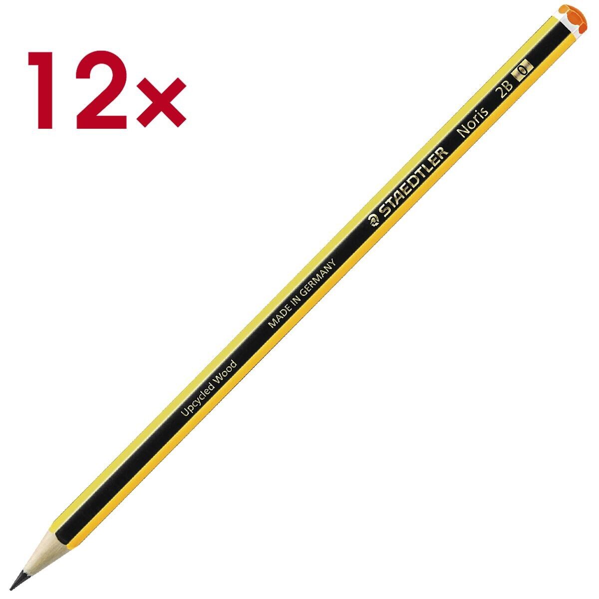 STAEDTLER Bleistift Noris, (12-tlg), 2B (weich), Sechskant
