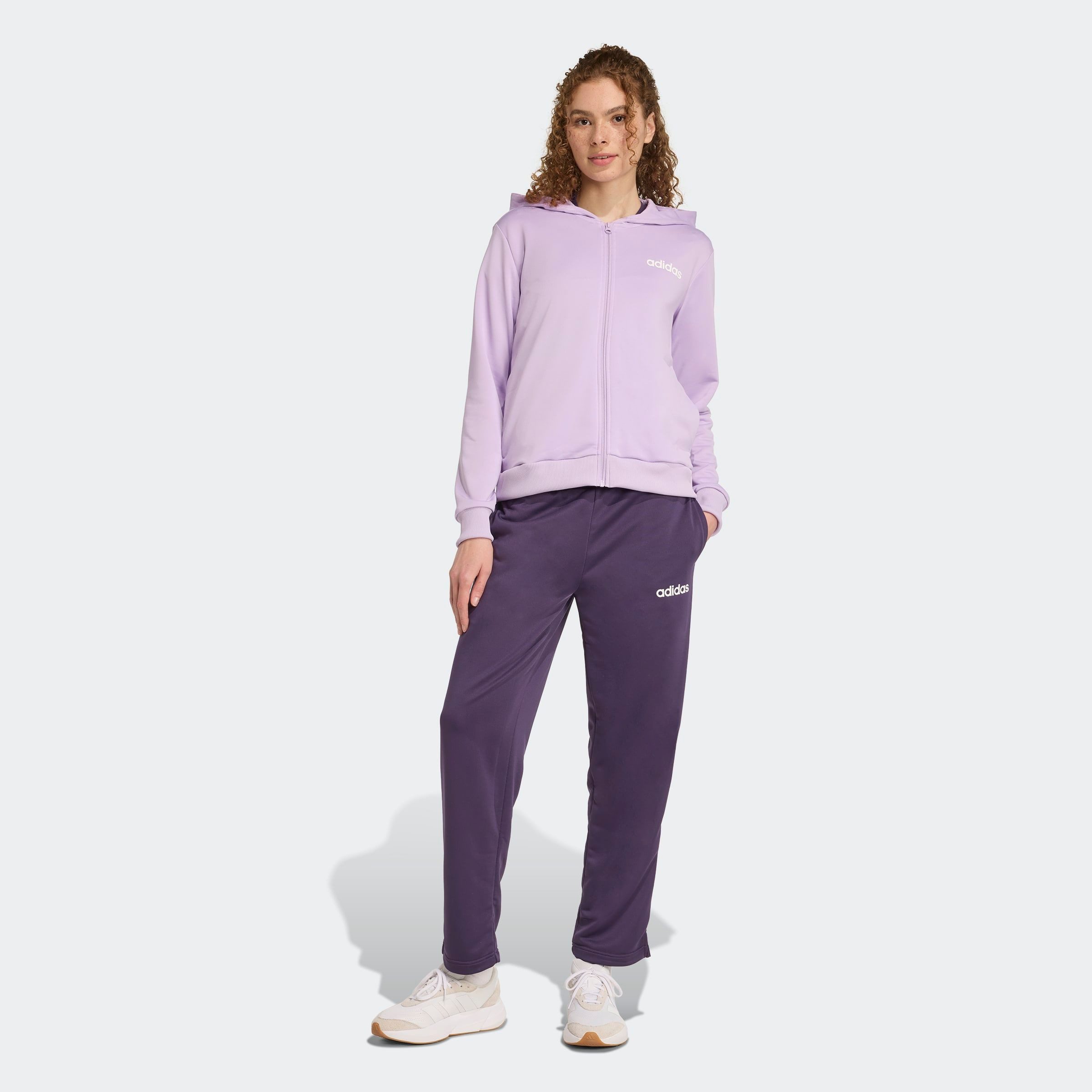 adidas Sportswear Trainingsanzug ESSENTIALS LINEAR (2-tlg), zweiteiliges Set, für Laufen, aus Polyester, mit Rippbündchen – Bild 5 von 5