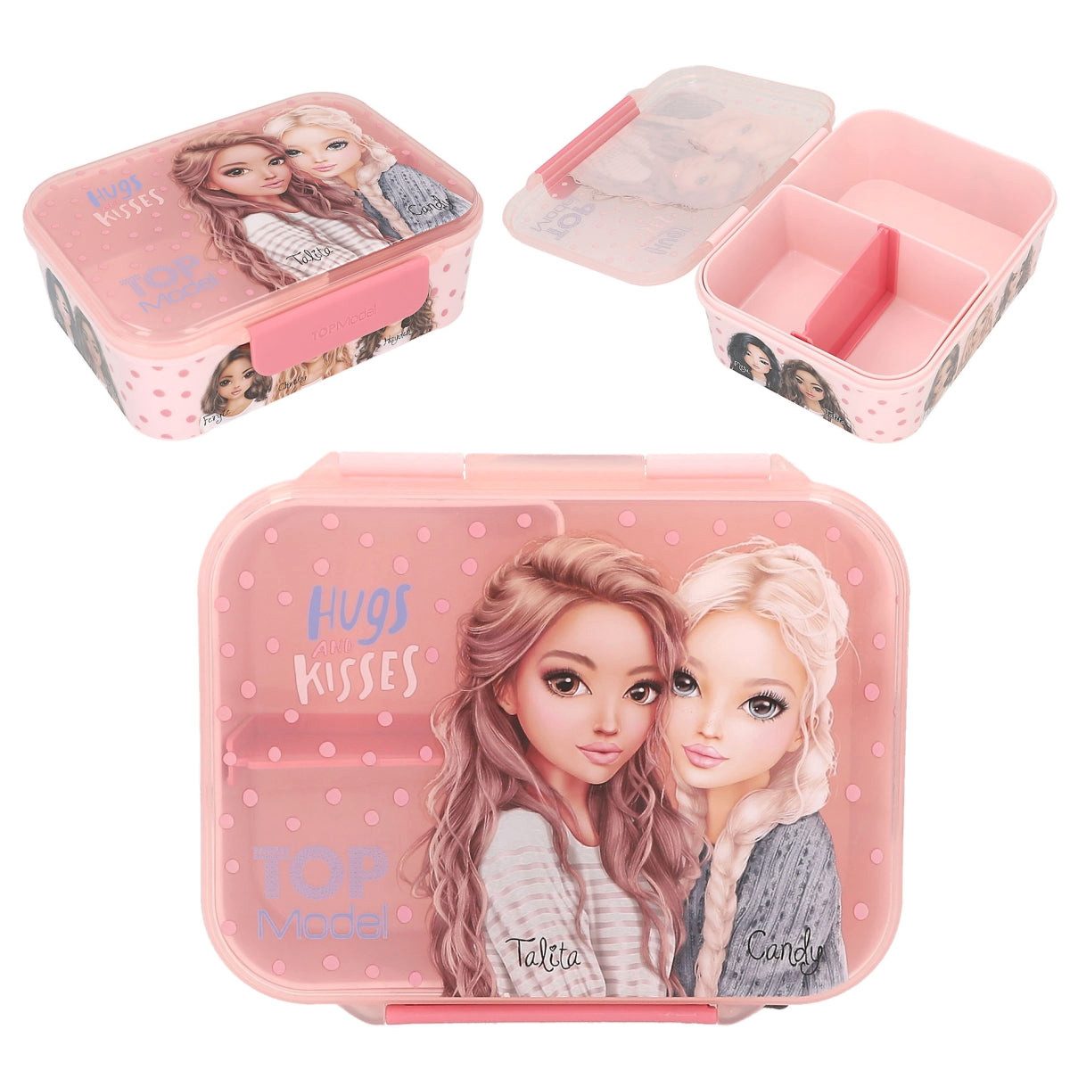 Depesche Spiel TOPModel Brotdose DOTS – BPA-frei, 2 Fächer, Klippverschluss