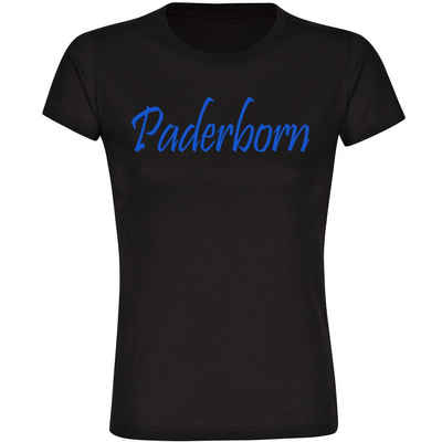 multifanshop T-Shirt Damen Paderborn - Schriftzug - Frauen