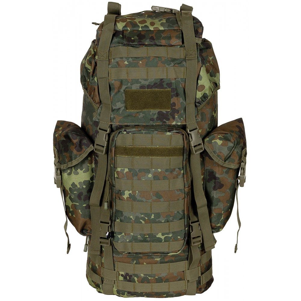 Trekkingrucksack BW Kampfrucksack, "MOLLE", 65 l, Alu-Ausst., flecktarn