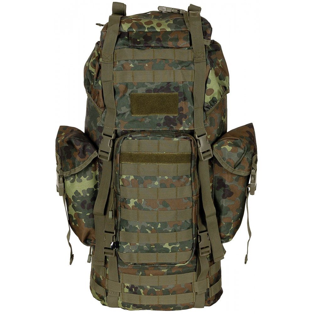 MFH Trekkingrucksack BW Kampfrucksack, "MOLLE", 65 l, Alu-Ausst., flecktarn