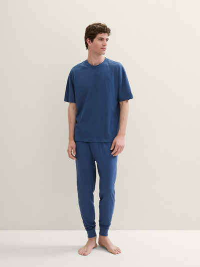 TOM TAILOR Pyjamaoberteil T-Shirt in Melange-Optik