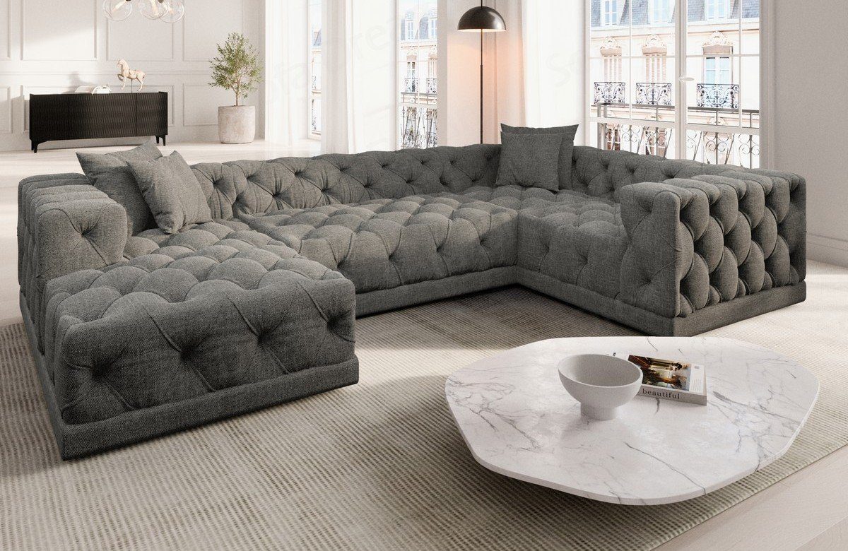 Sofa Dreams Wohnlandschaft Strukturstoff Stoff Polster Sofa Palma U Form Stoffsofa Modern