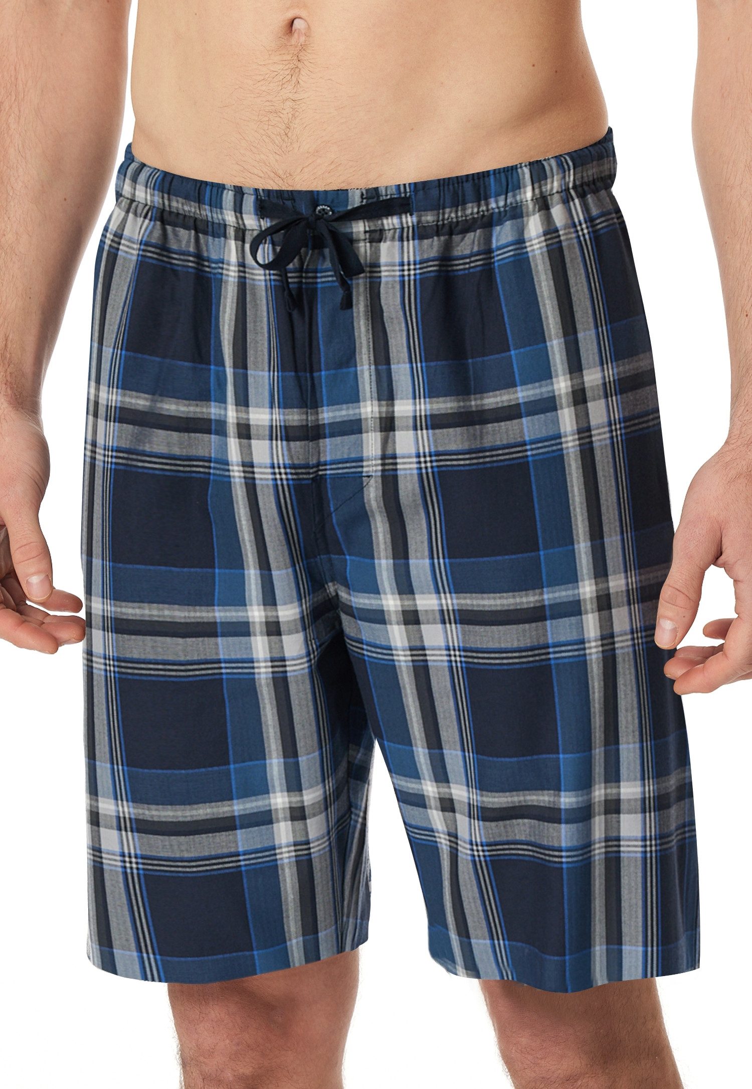Schiesser Bermudas Mix + Relax kariert, Gummizug, Bindeband günstig online kaufen