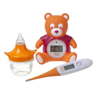 Vital Baby Badethermometer Hygieneset Nasensauger, Raumthermometer und Fieberthermometer