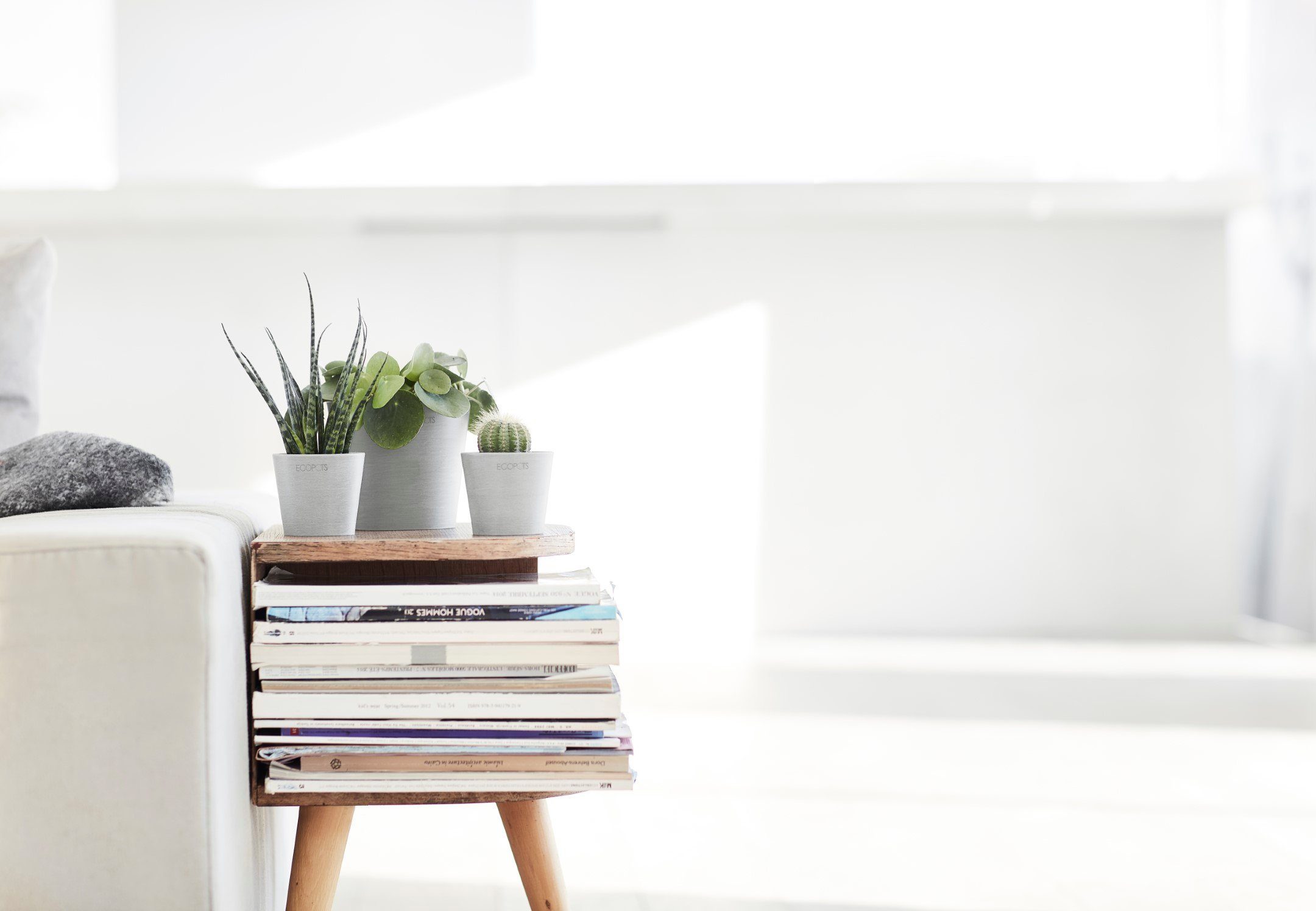 ECOPOTS Blumentopf AMSTERDAM Mini White Grey, günstig online kaufen