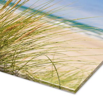 Posterlounge Acrylglasbild Editors Choice, Strand mit Dünengras im Sand, Badezimmer Maritim Fotografie