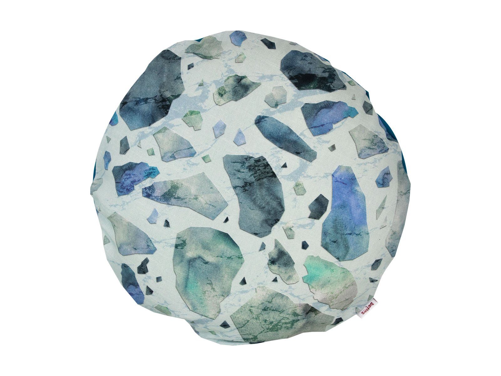 beties Kissenbezug LoftHaus, (1 Stück), Kissenhülle rund ca. 40 cm (marmor-petrol)