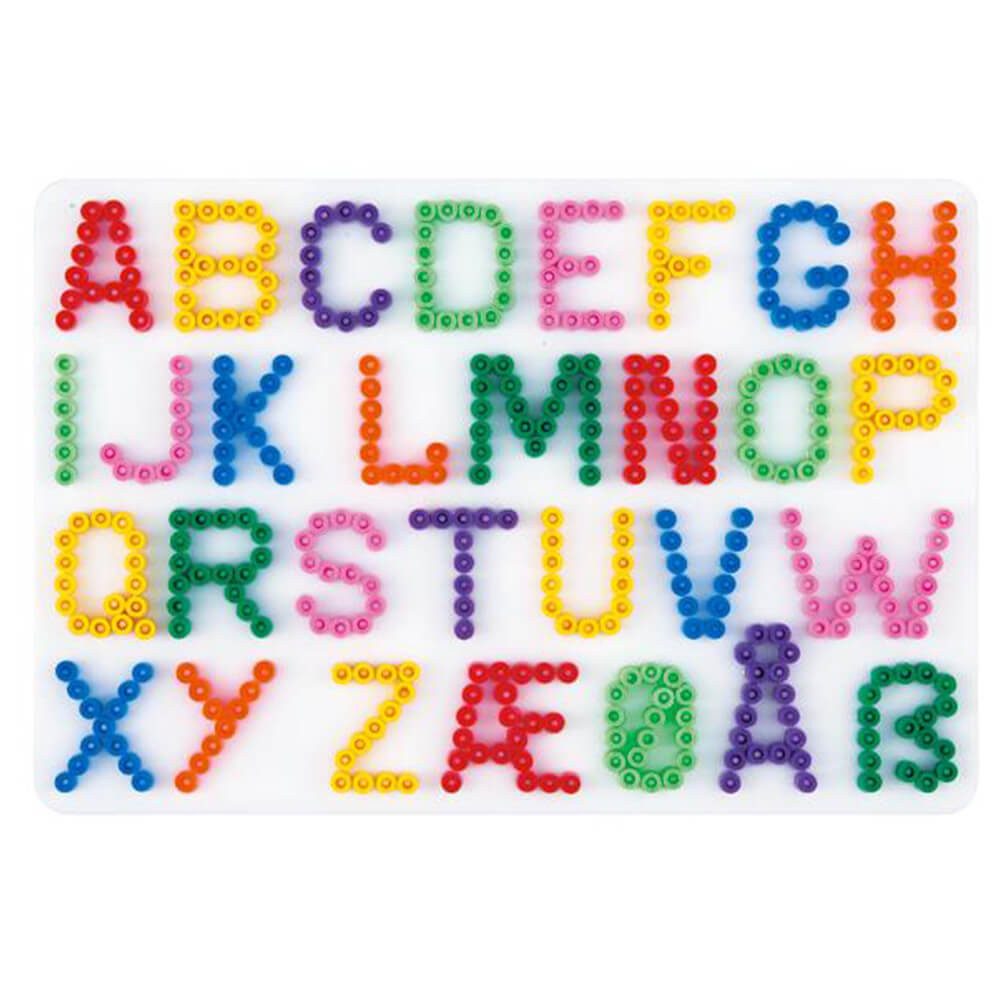 Hama Bügelperlen Hama Midi-Stiftplatte Buchstaben, weiß