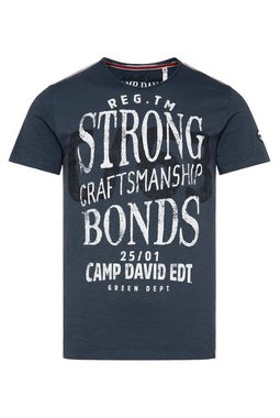 CAMP DAVID T-Shirt mit Logoprints vorne und hinten