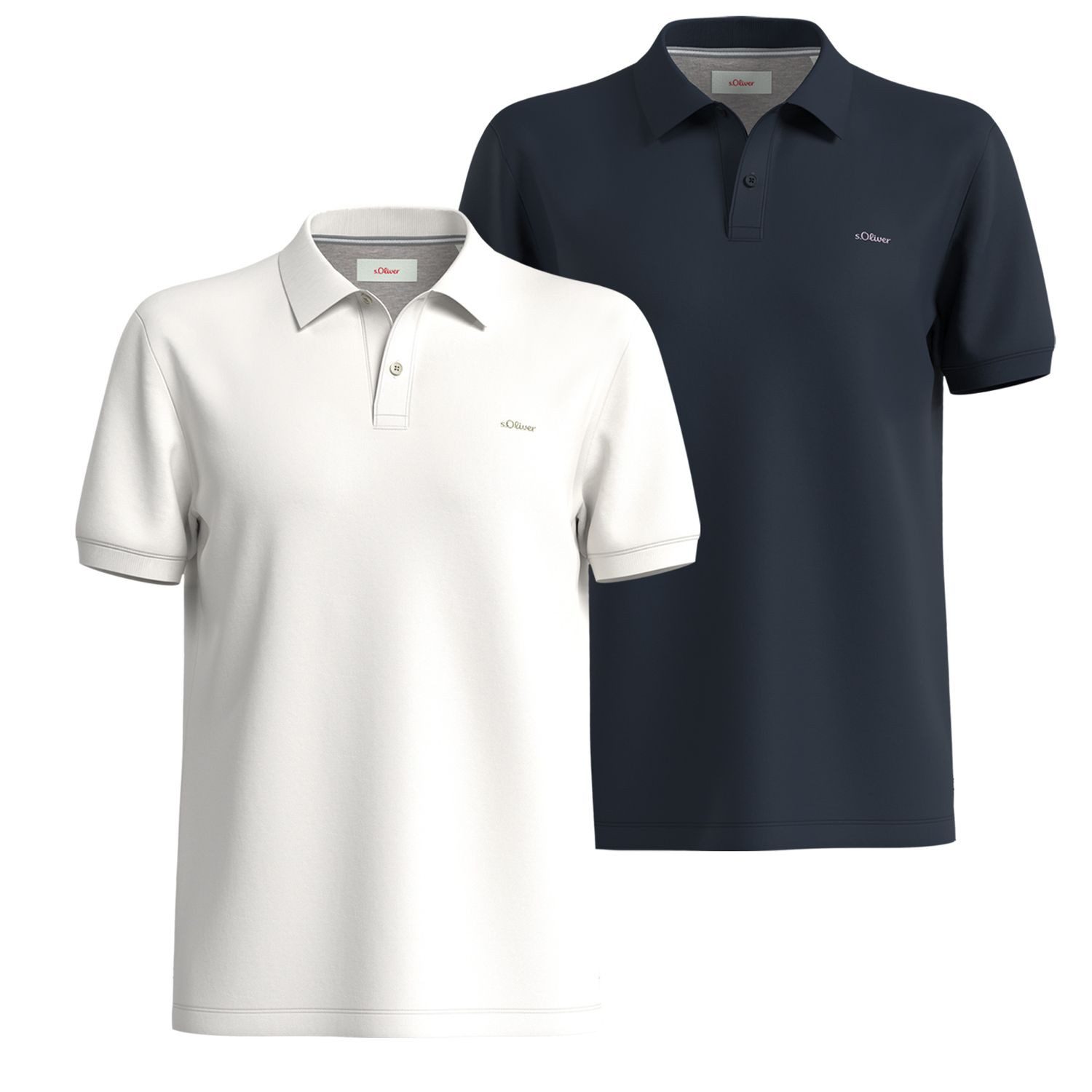 s.Oliver Poloshirt Poloshirt kurzarm, Piqué, Kragen, Knöpfe