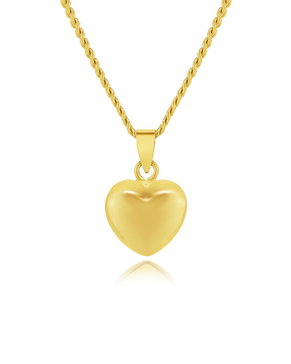 DANIEL CLIFFORD Herzkette 'Milena' Damen Herzkette 585 Gold 14k Echtgold Anhänger Herz (inkl. Verpackung), 45cm filigrane 14 Karat Goldkette mit mini Herz Anhänger