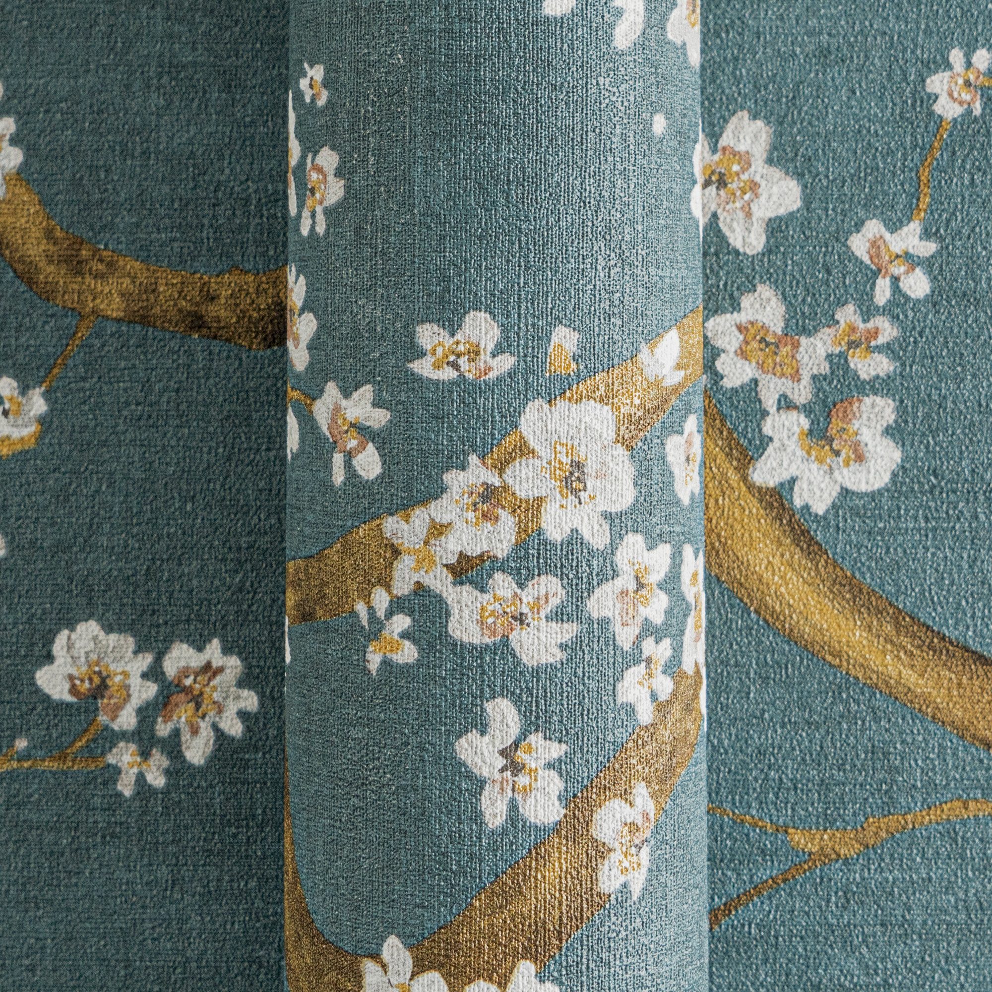 living walls Vliestapete Blütenzweigtapete bunt Kirschblütenmotiv Asiatisch, strukturiert, floral, (1 St)