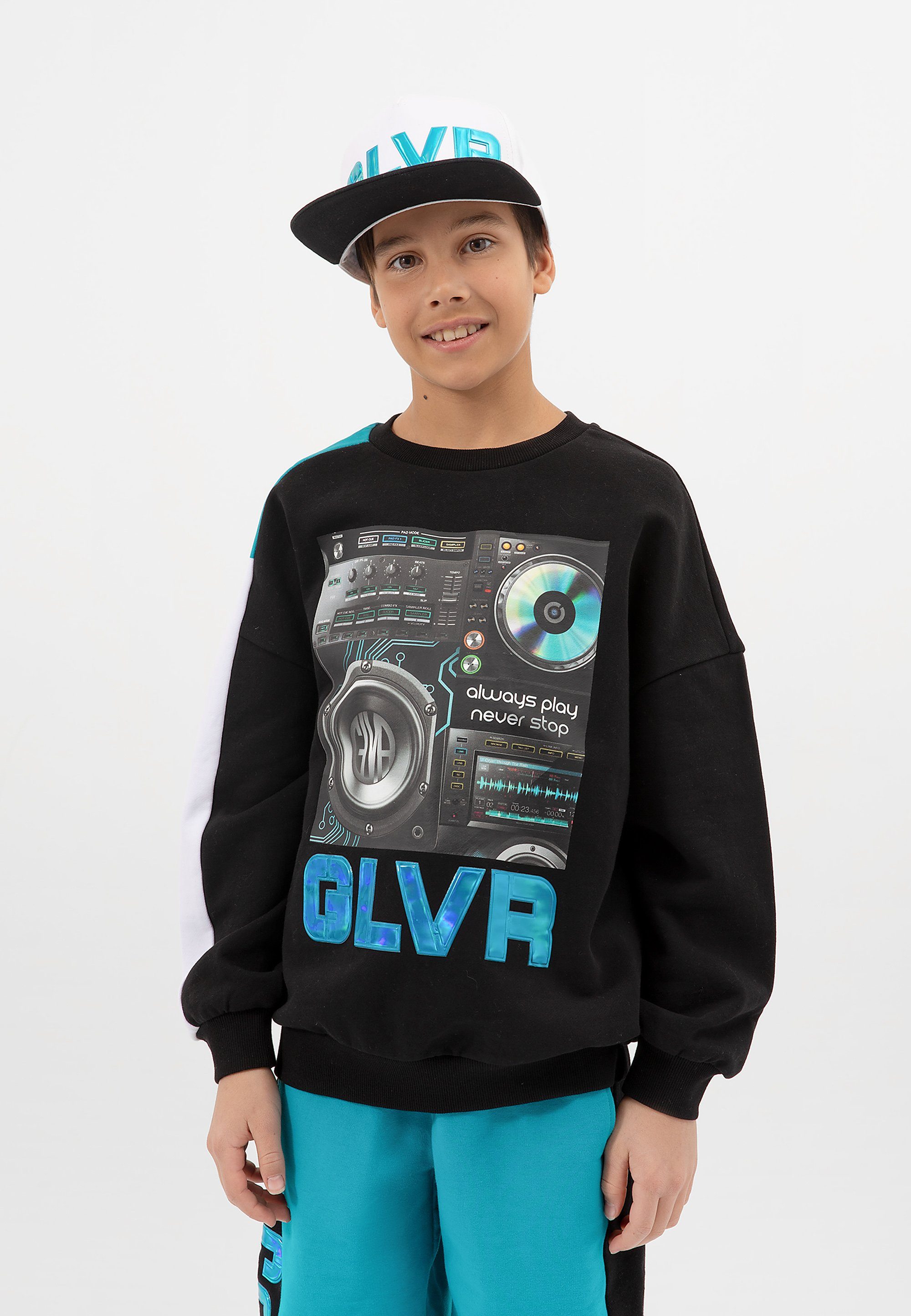 Gulliver Sweatshirt mit großem Frontdruck, Großer Frontprint und  Kontrastprint auf dem Rücken | Rundhalsshirts