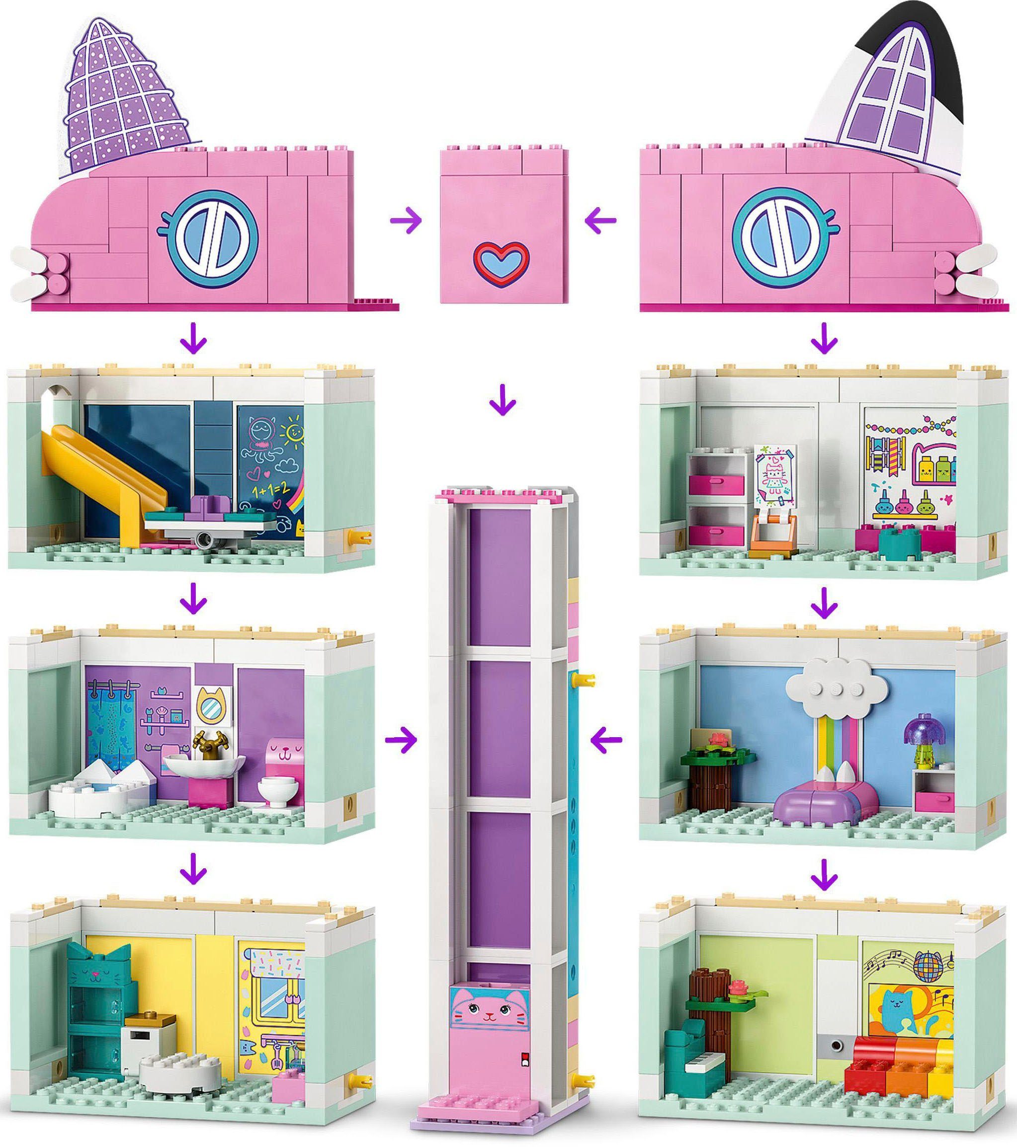 LEGO® Gabbys Puppenhaus (10788), LEGO® Gabby's Dollhouse Konstruktionsspielsteine, (498 St), Made in Europe