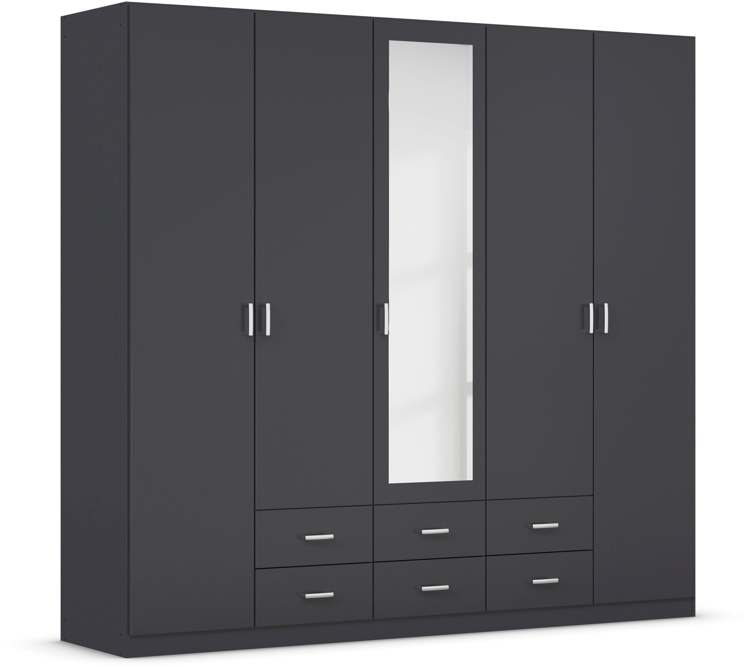 rauch Kleiderschrank Schrank Garderobe Wäscheschrank GAMMA in 3 Breiten viel Stauraum mit 6 Schubladen, mit Spiegel TOPSELLER MADE IN GERMANY