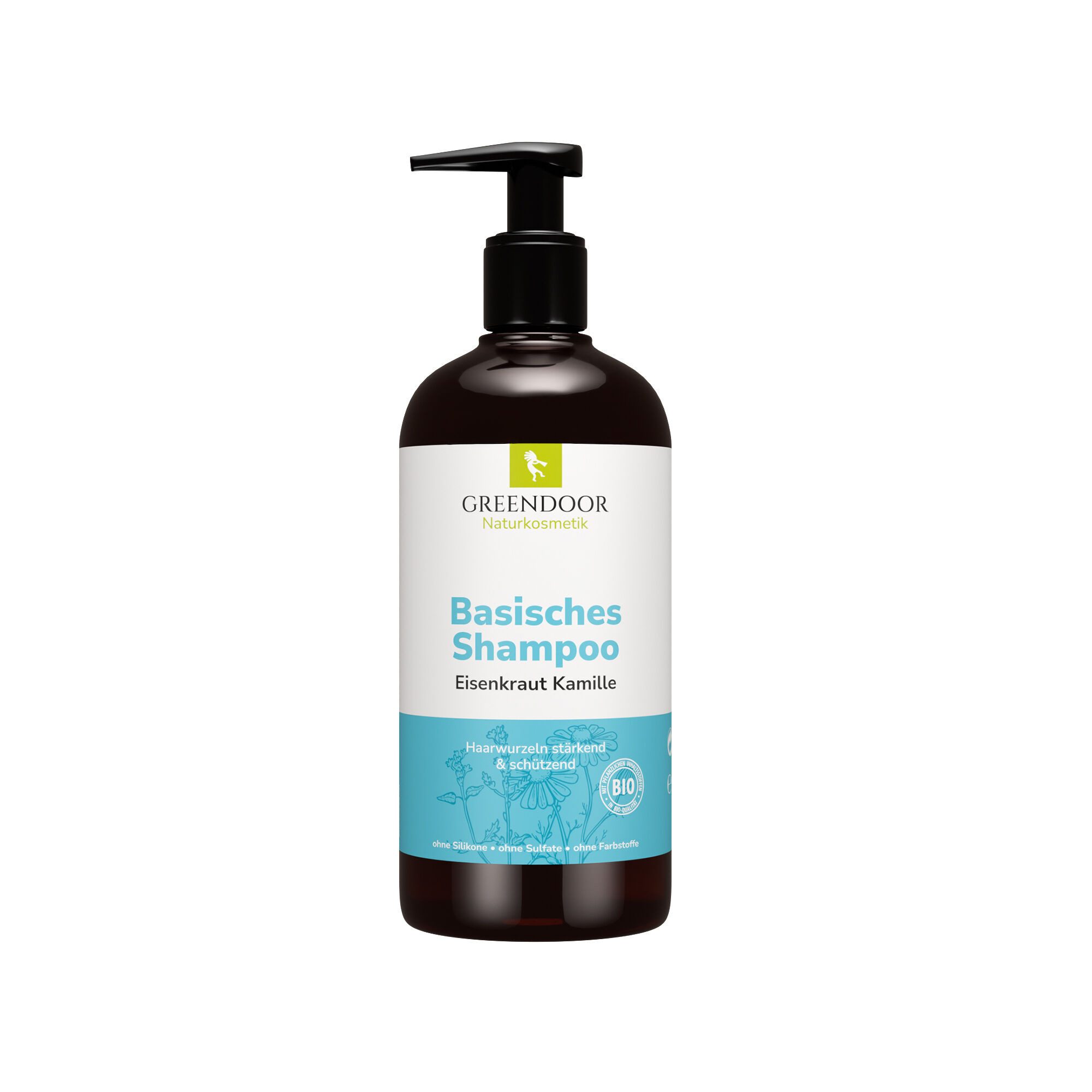 GREENDOOR Duschgel Basisches Shampoo Eisenkraut Kamille