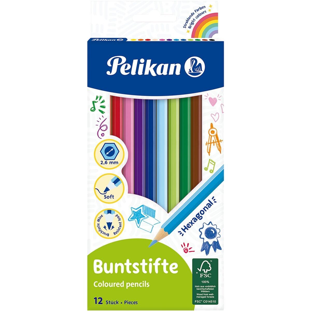 Pelikan Buntstift, (12-tlg), mit 3 mm Mine