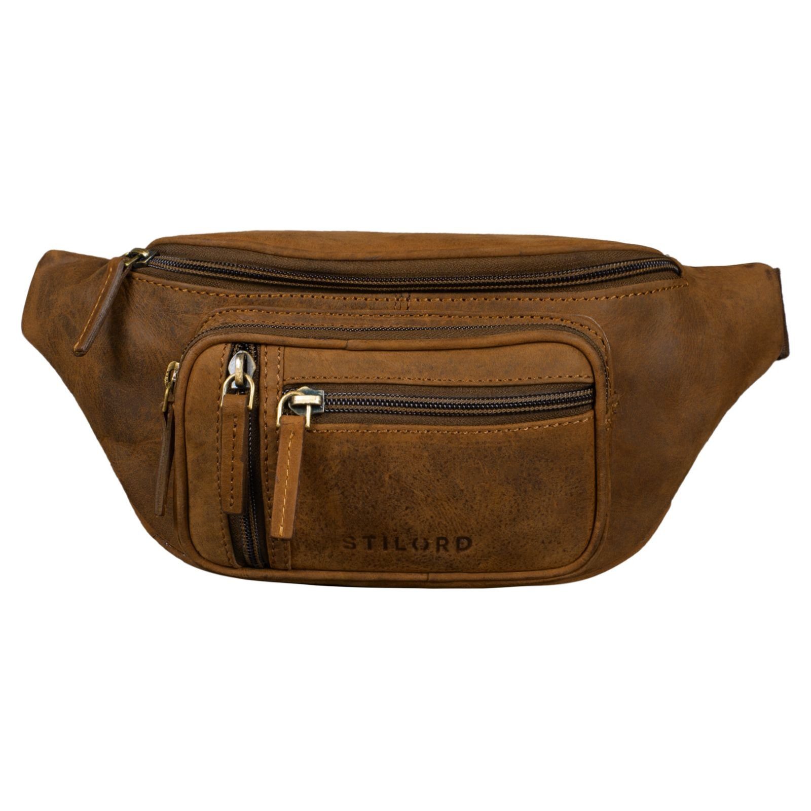 STILORD Bauchtasche "Greg" Bauchtasche / Gürteltasche Echtes Leder für Damen Herren Groß