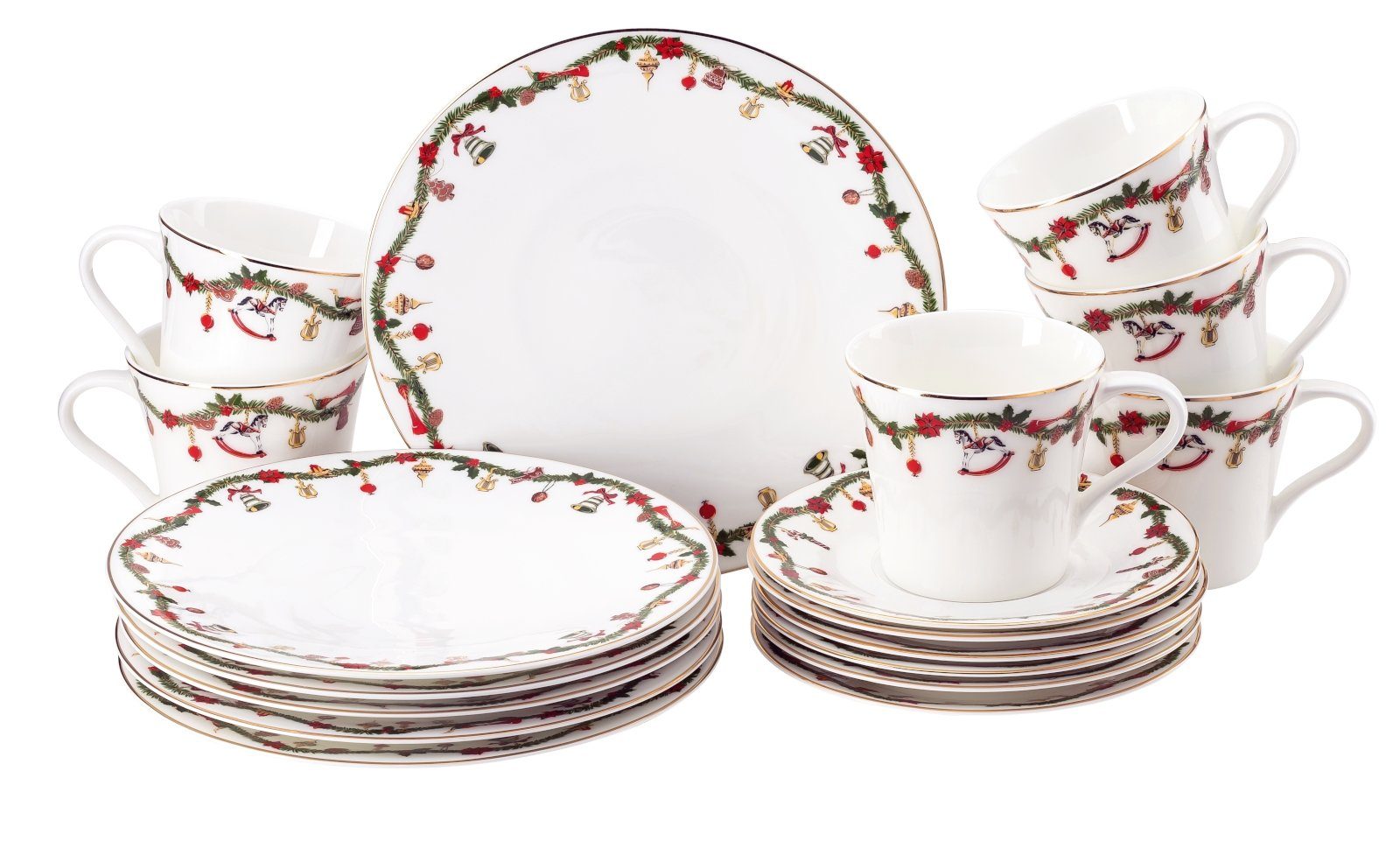 Hutschenreuther Frühstücks-Set Nora Christmas Frühstücksset 18-tlg.