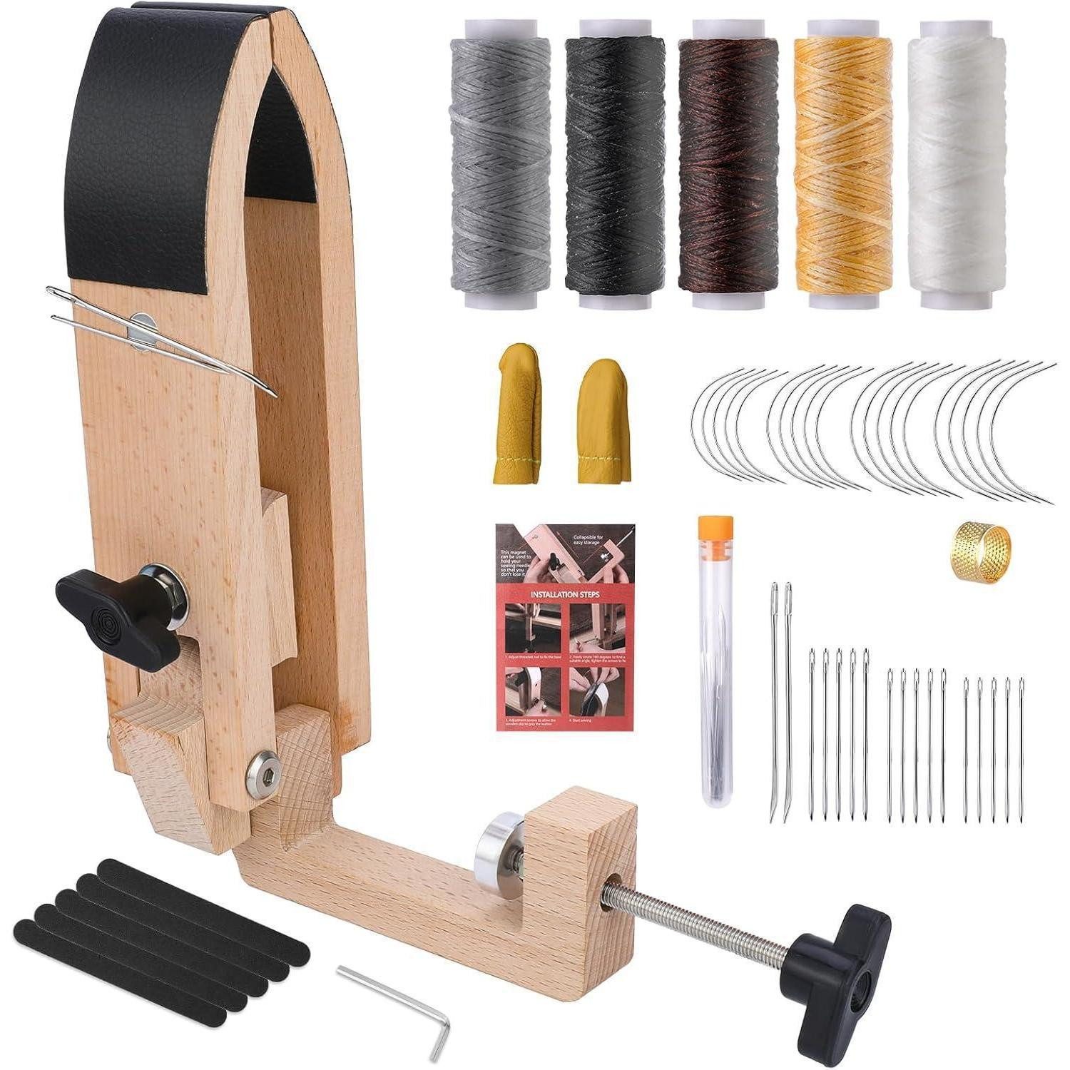 LuxusKollektion Nähnadeln Leder-Nähpony Tisch Schreibtisch Nähen DIY Handnähen Zubehör Kit