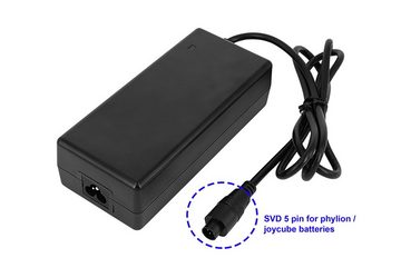 PowerSmart CAA081020E.502 Batterie-Ladegerät (2A 42V Netzteil für e-Bike Phylion/Joycube Akkus 36V, mit SVD 5-poliger Stecker 36V)