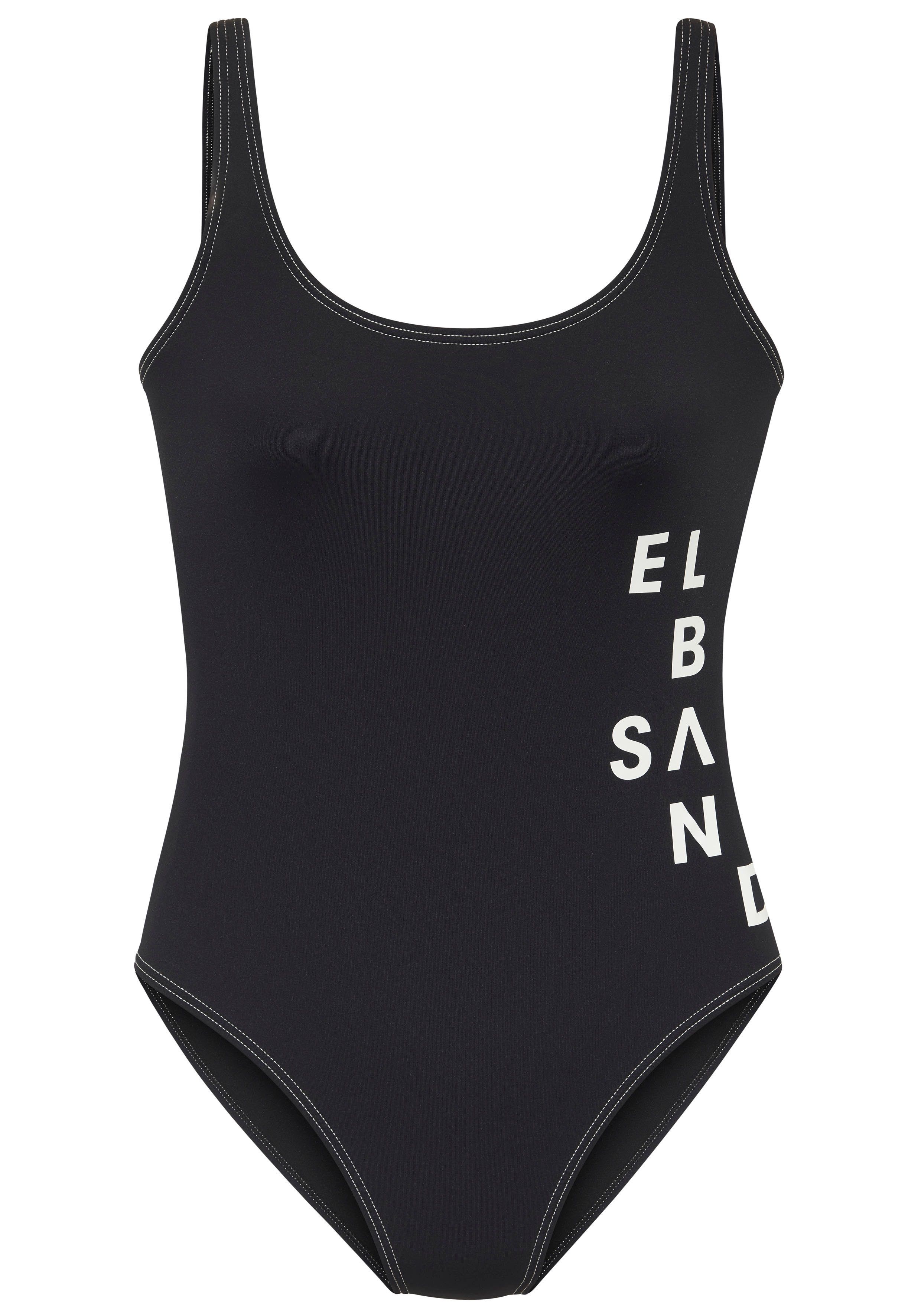 Elbsand Badeanzug Deep mit Logo in Kontrastfarbe günstig online kaufen