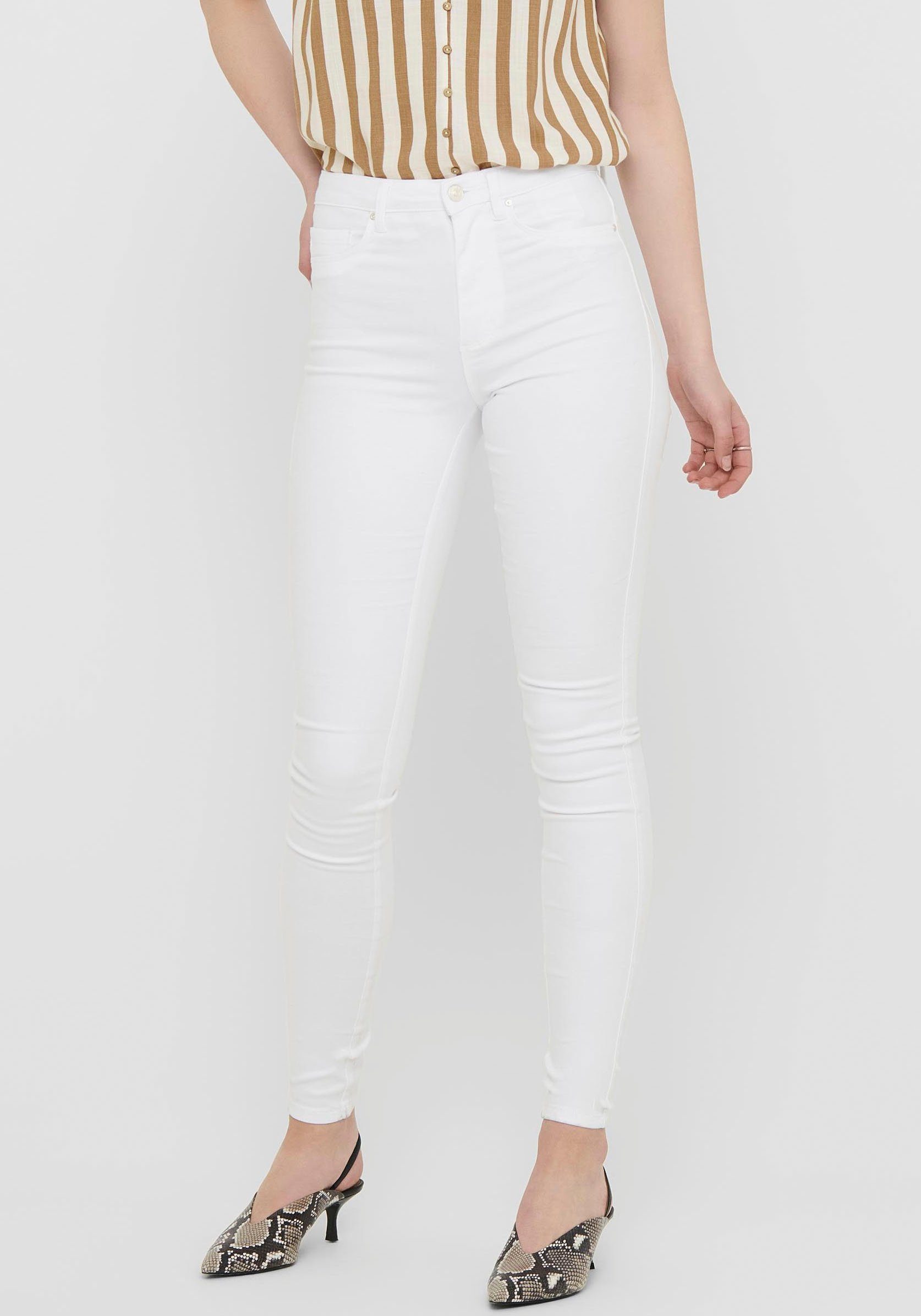 ONLY Skinny-fit-Jeans ONLROYAL HW SK JEANS DNM WHITE NOOS