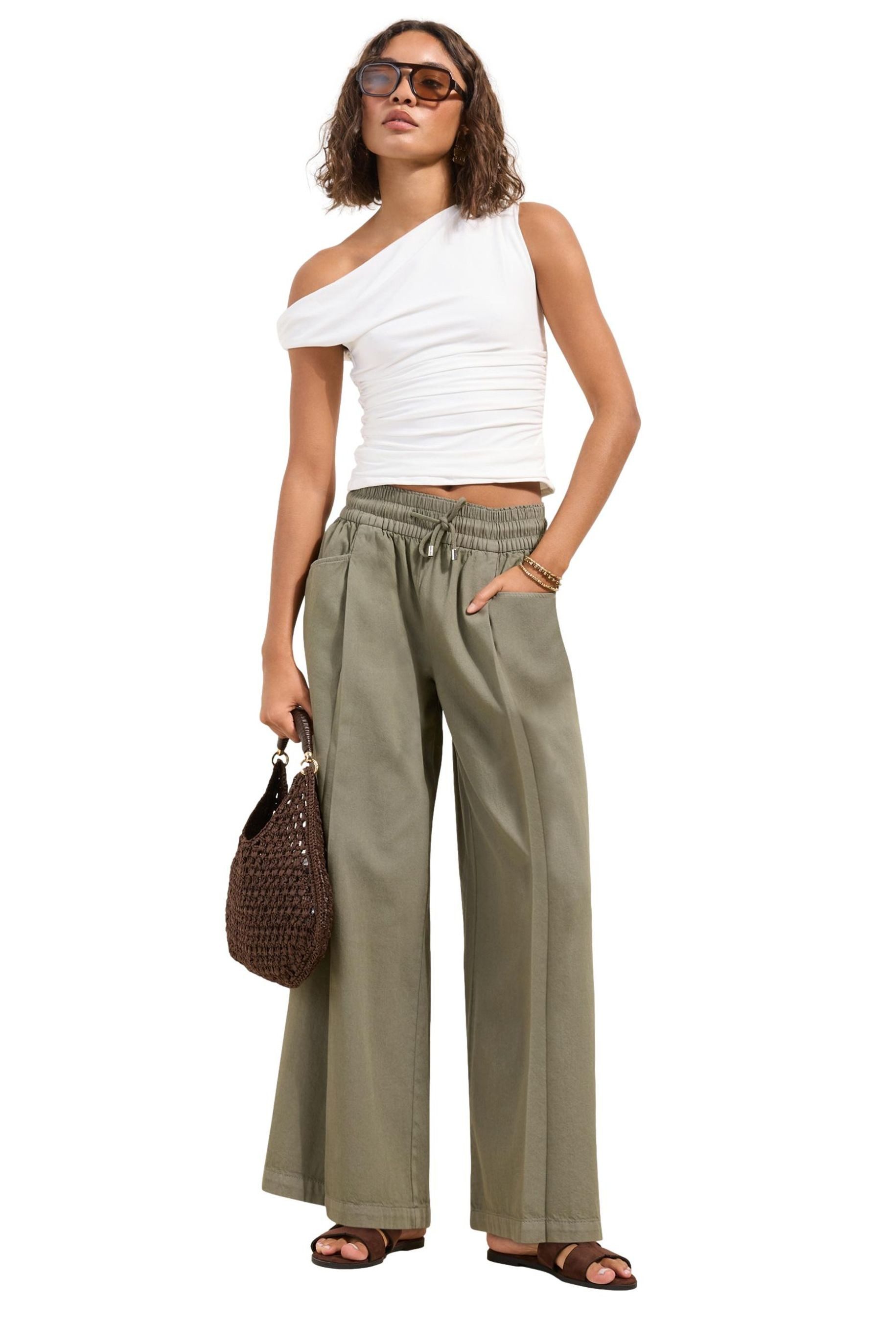 Dehnbund-Hose Friends Like These Hose mit weitem Bein, Regular