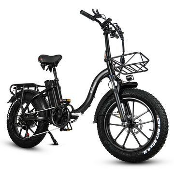 DOTMALL E-Bike CMACEWHEEL Y20 750W 20 Zoll faltbares elektrisches Fatbike 18Ah AKKU