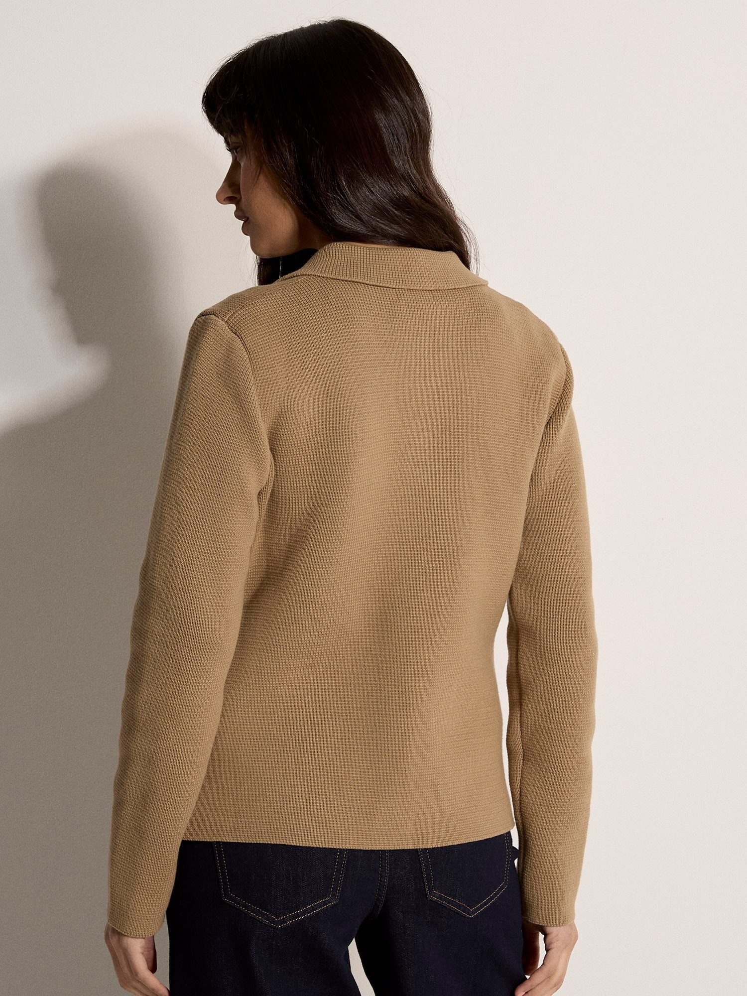 Apricot Cardigan Baumwollstrickjacke mit dekorativen Knöpfen