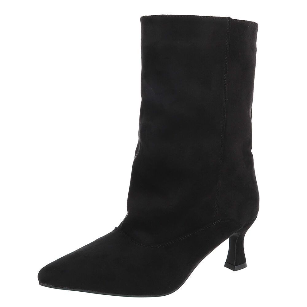 Ital-Design Damen Stiefel mit Stilettoabsatz und spitzer Form Stiefel (92457674) Pfennig-/Stilettoabsatz Stiefel in Schwarz von Ital-Design