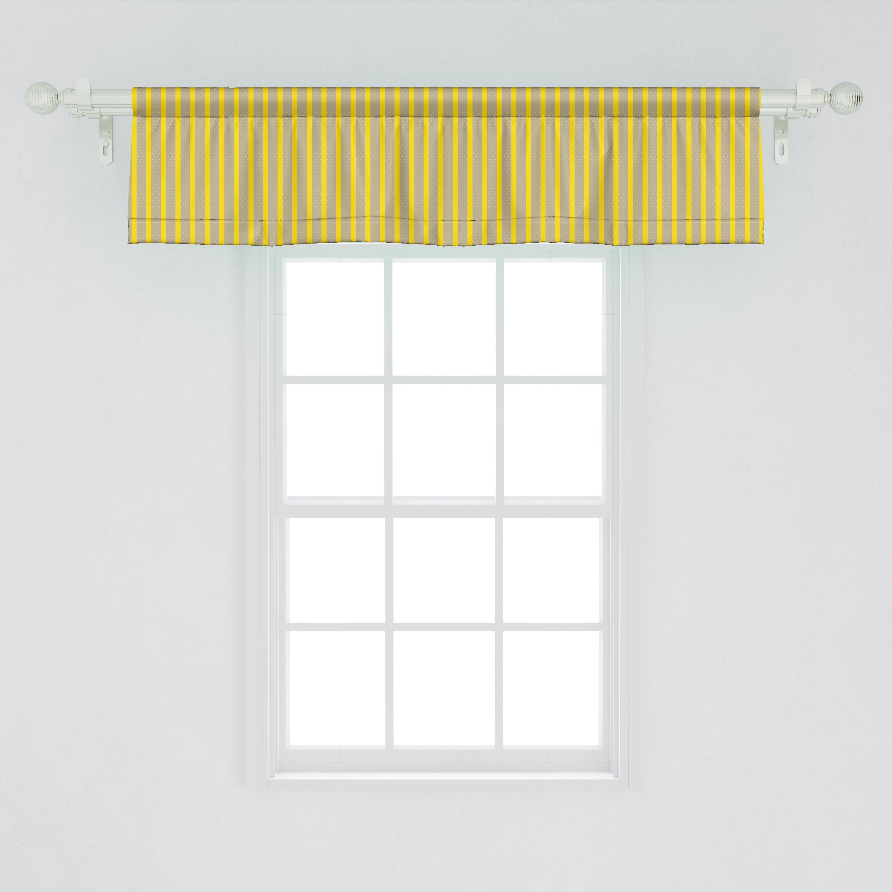 Scheibengardine Vorhang Volant Repetitive mit Küche Dekor Abakuhaus, Microfaser, Schlafzimmer vertikale für Streifen Abstrakt Stangentasche