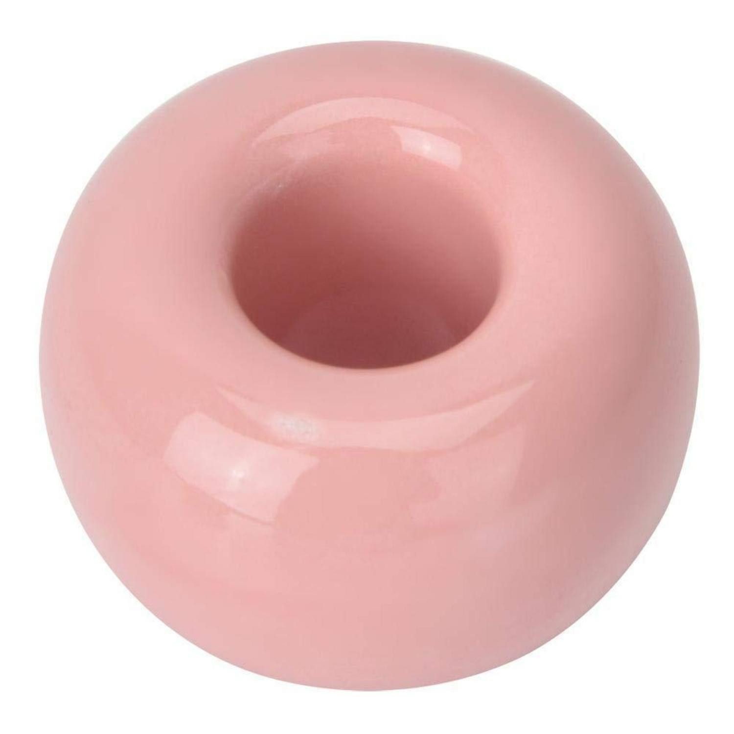 LuxusKollektion Zahnbürstenhalter Zahnbürstenhalter Keramik Donut Rosa, (1-St)